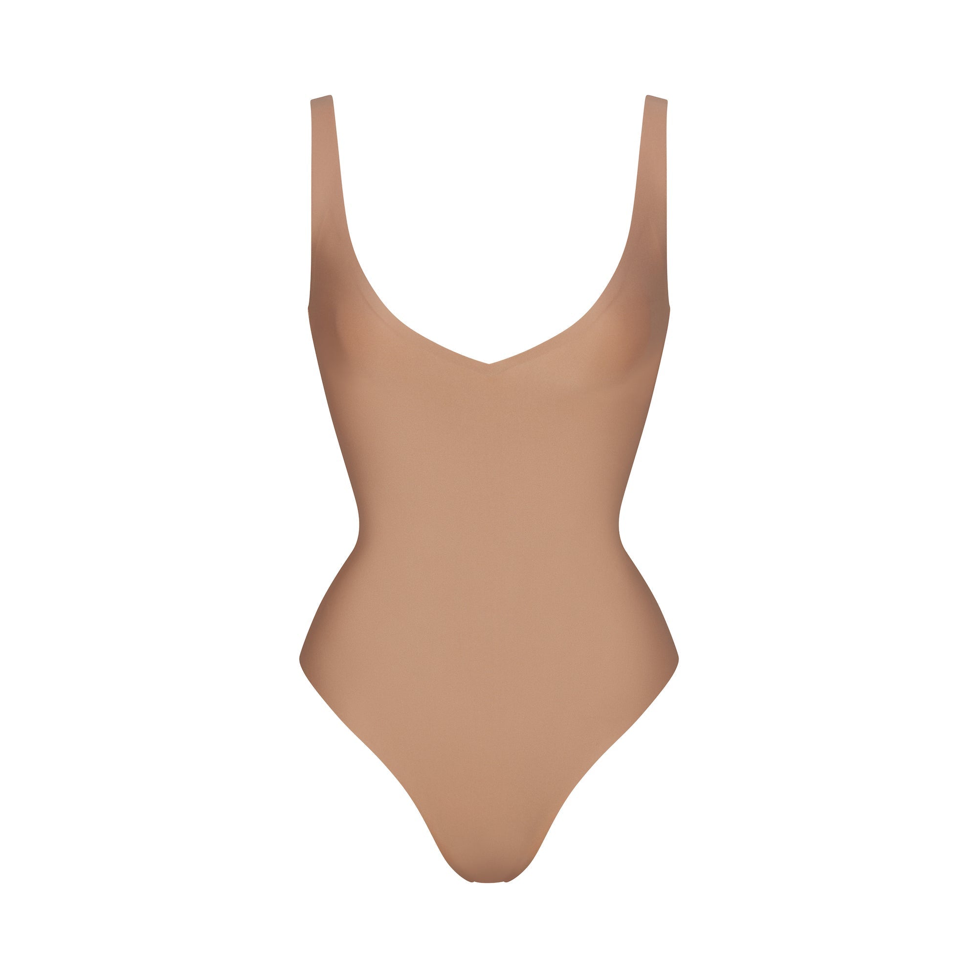 SKIMS BODY UNLINED PLUNGE THONG BODYSUIT | SIENNA