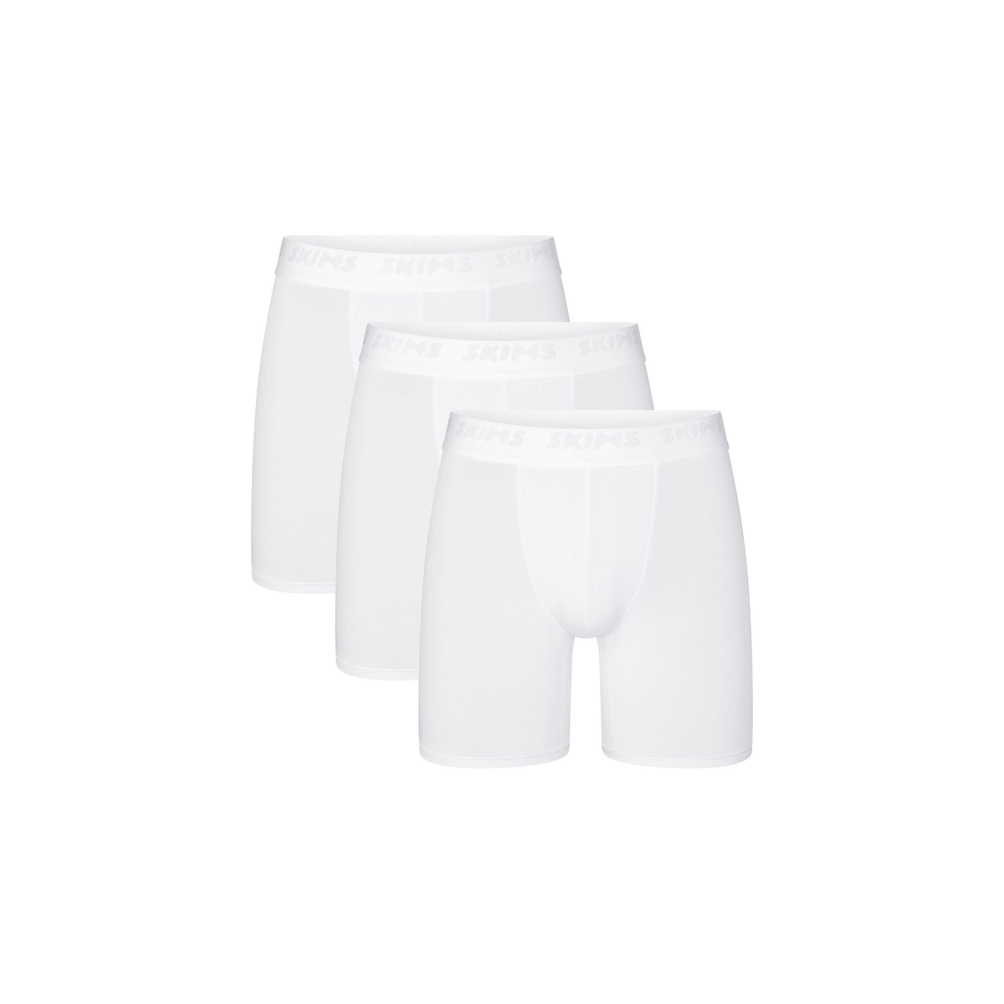 SKIMS STRETCH MENS 5" BOXER BRIEF 3-PACK | CHALK