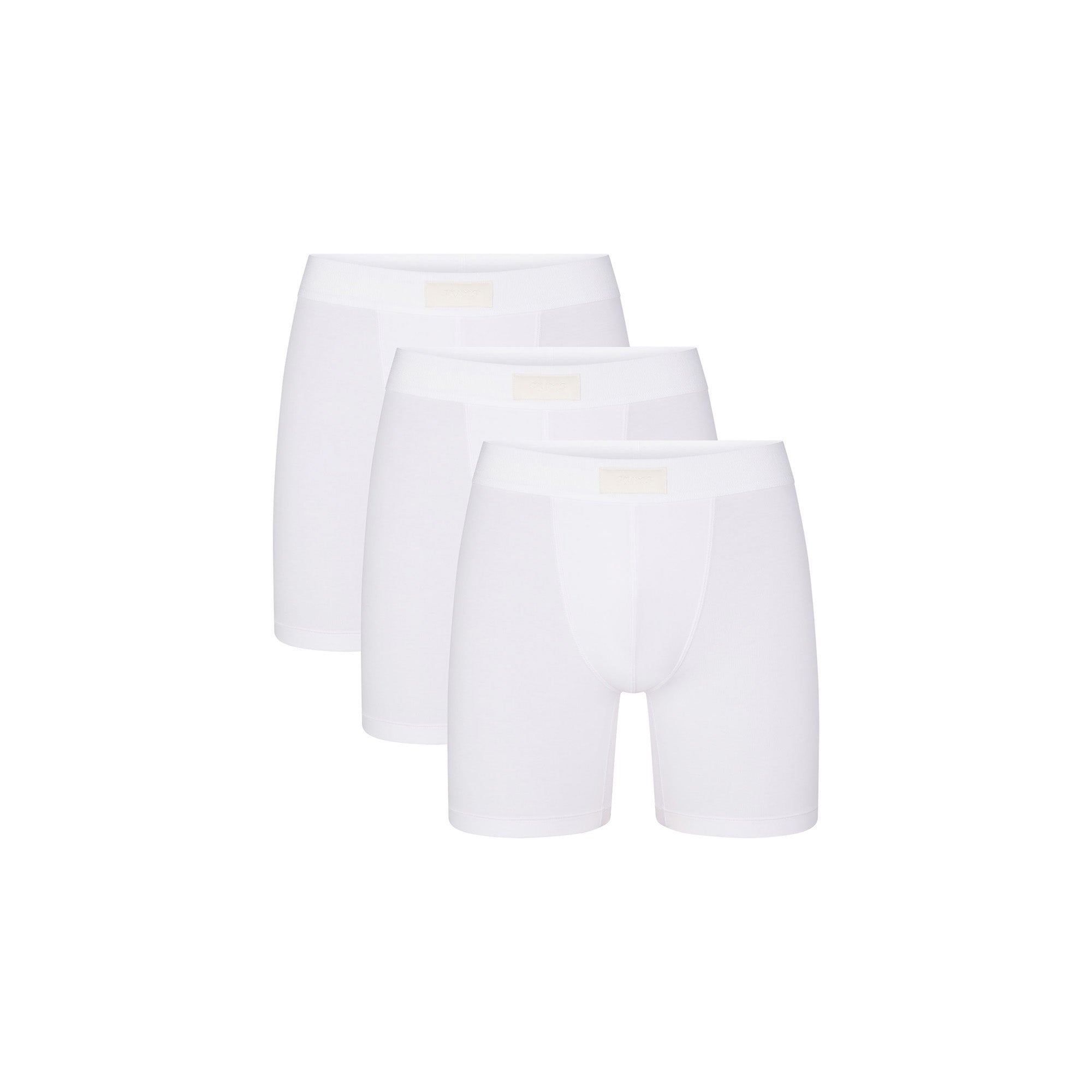 SKIMS COTTON MENS 5" BOXER BRIEF 3-PACK | CHALK
