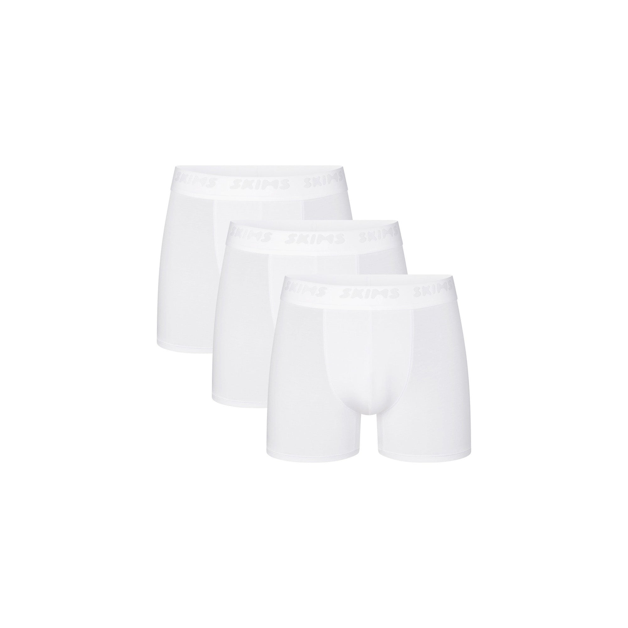 SKIMS STRETCH MENS 3" BOXER BRIEF 3-PACK | CHALK