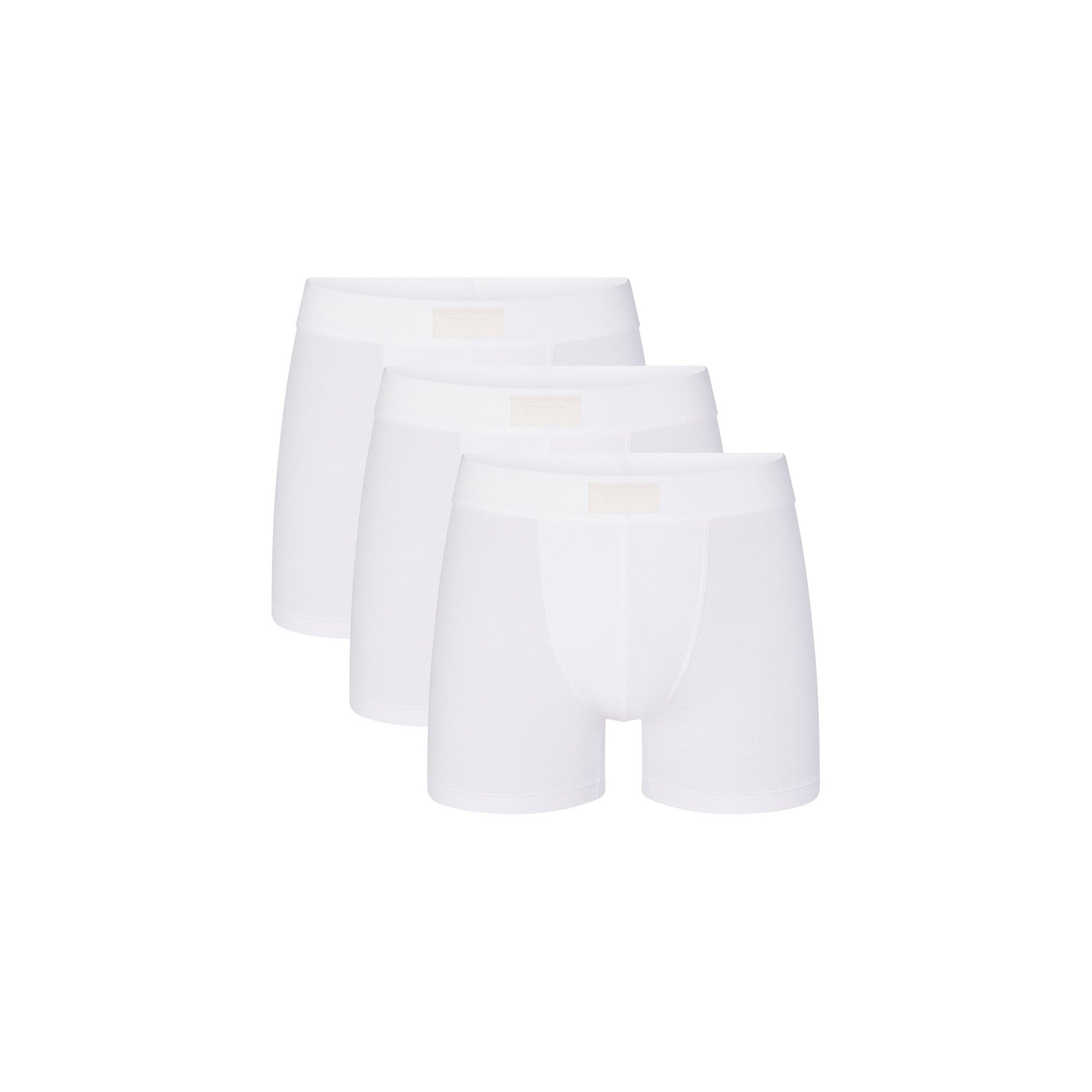 SKIMS COTTON MENS 3" BOXER BRIEF 3-PACK | CHALK