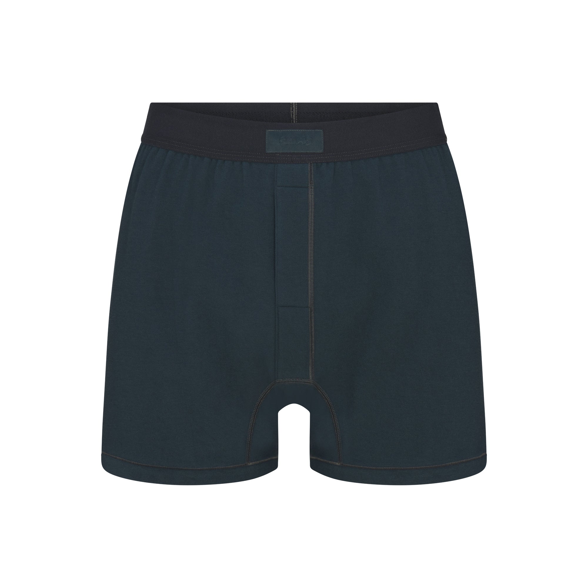 SKIMS COTTON MENS KNIT BOXER | VERDANT