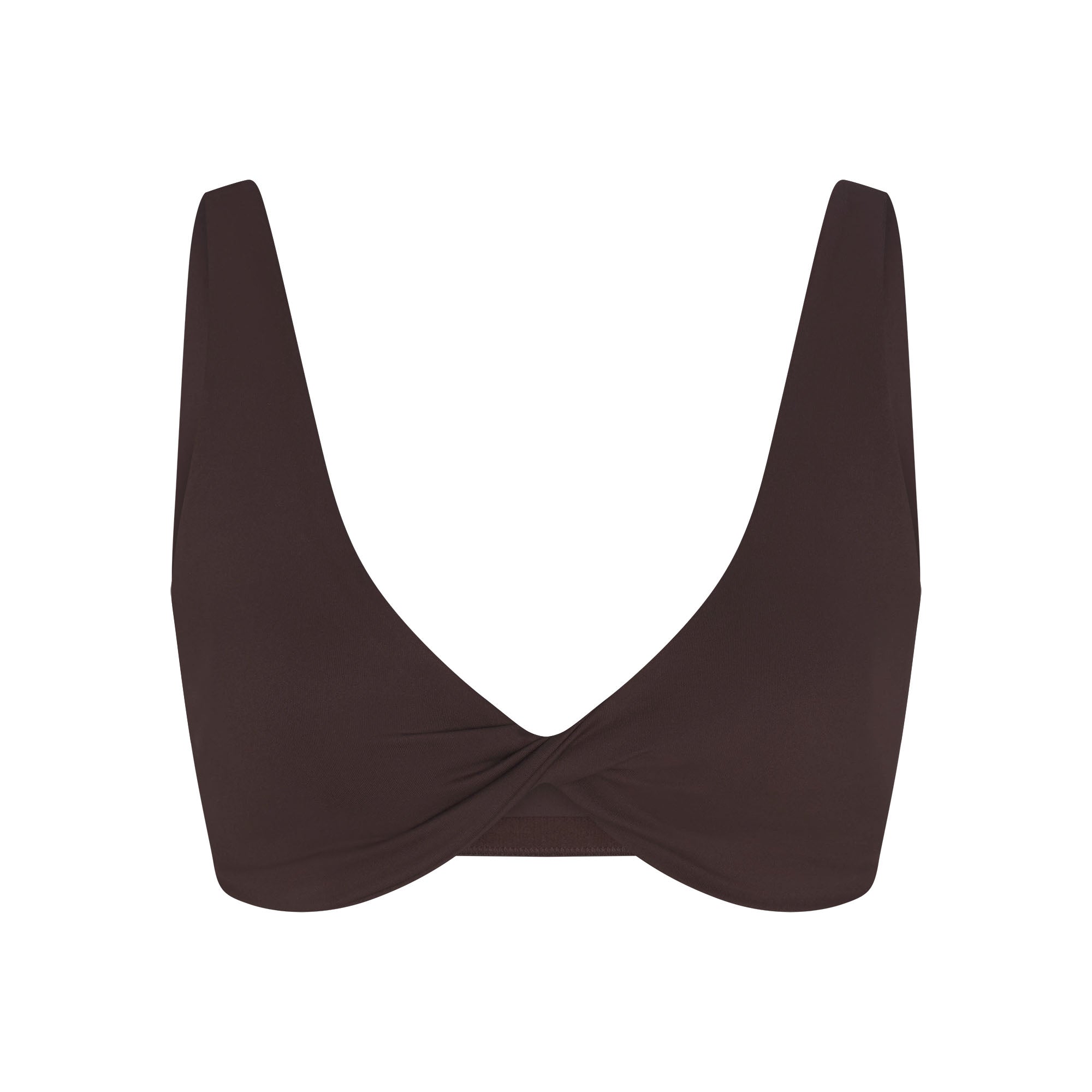 NikeSKIMS MATTE TWIST-FRONT BRA | DARK SEPIA