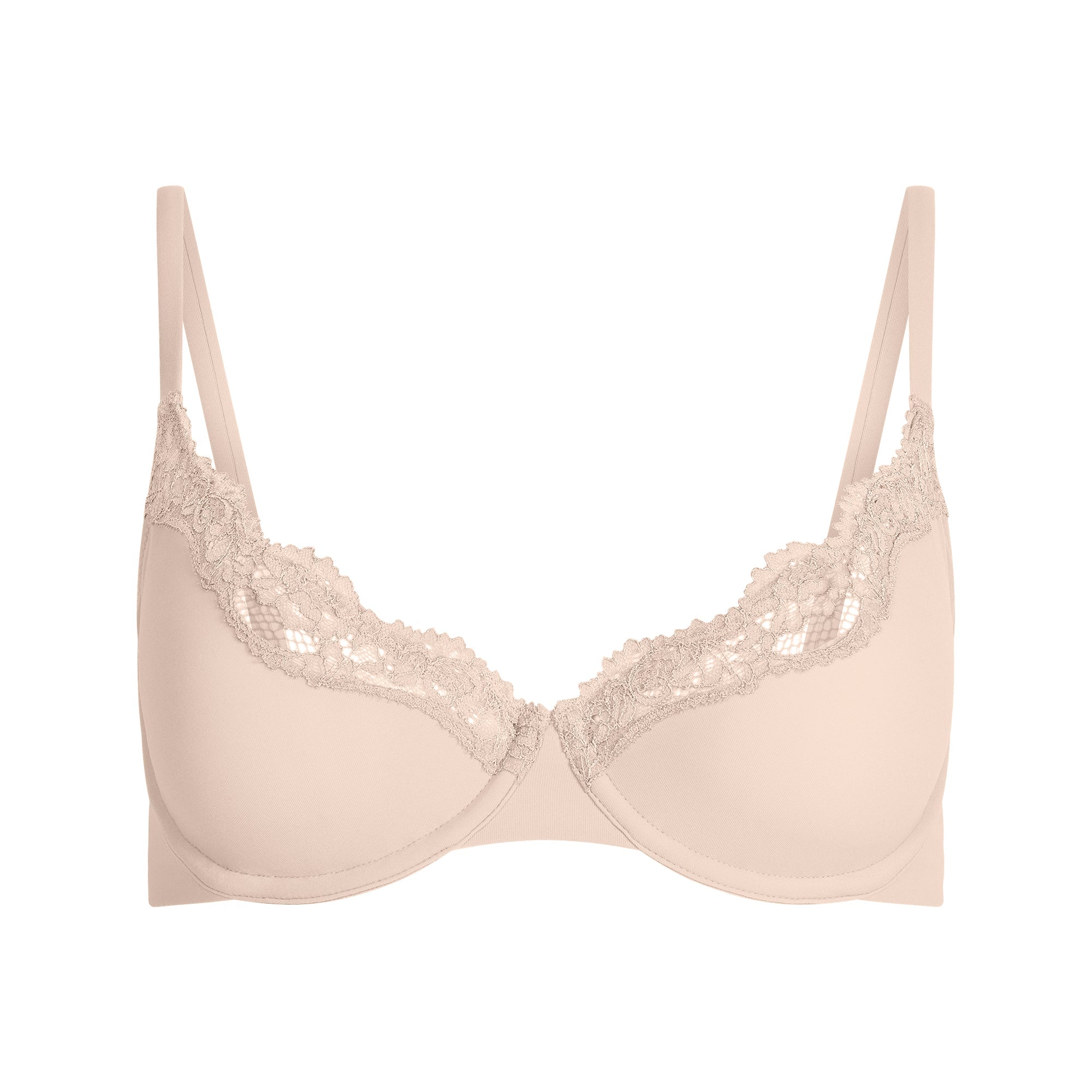 SKIMS FITS EVERYBODY LACE UNLINED SCOOP BRA | PRIMROSE