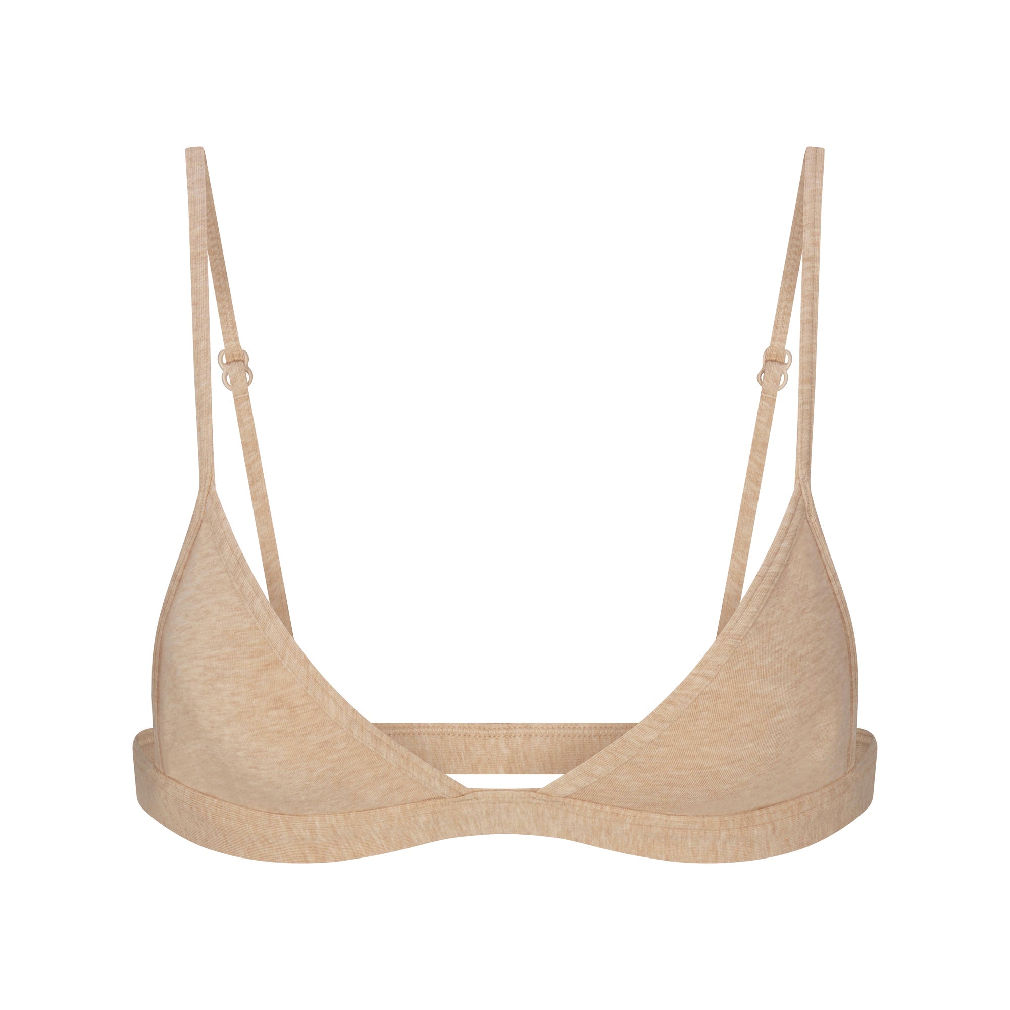 SKIMS EVERYDAY COTTON TRIANGLE BRALETTE | CLAY HEATHER