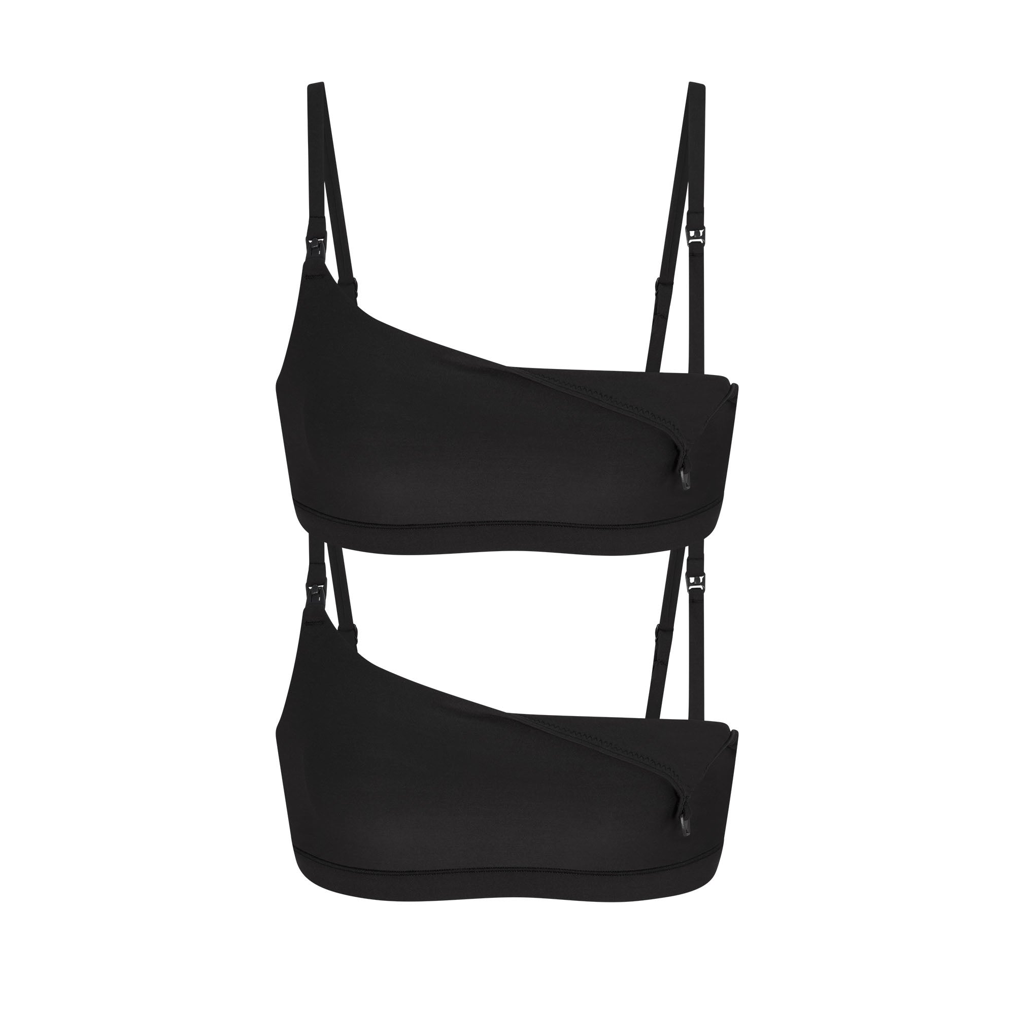 SKIMS FITS EVERYBODY MATERNITY NURSING SCOOP BRALETTE 2-PACK | ONYX