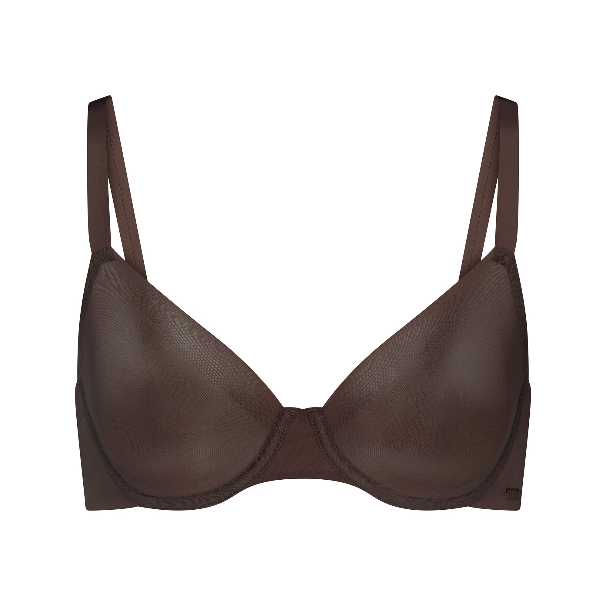 SKIMS NO SHOW UNLINED DEMI BRA | ESPRESSO