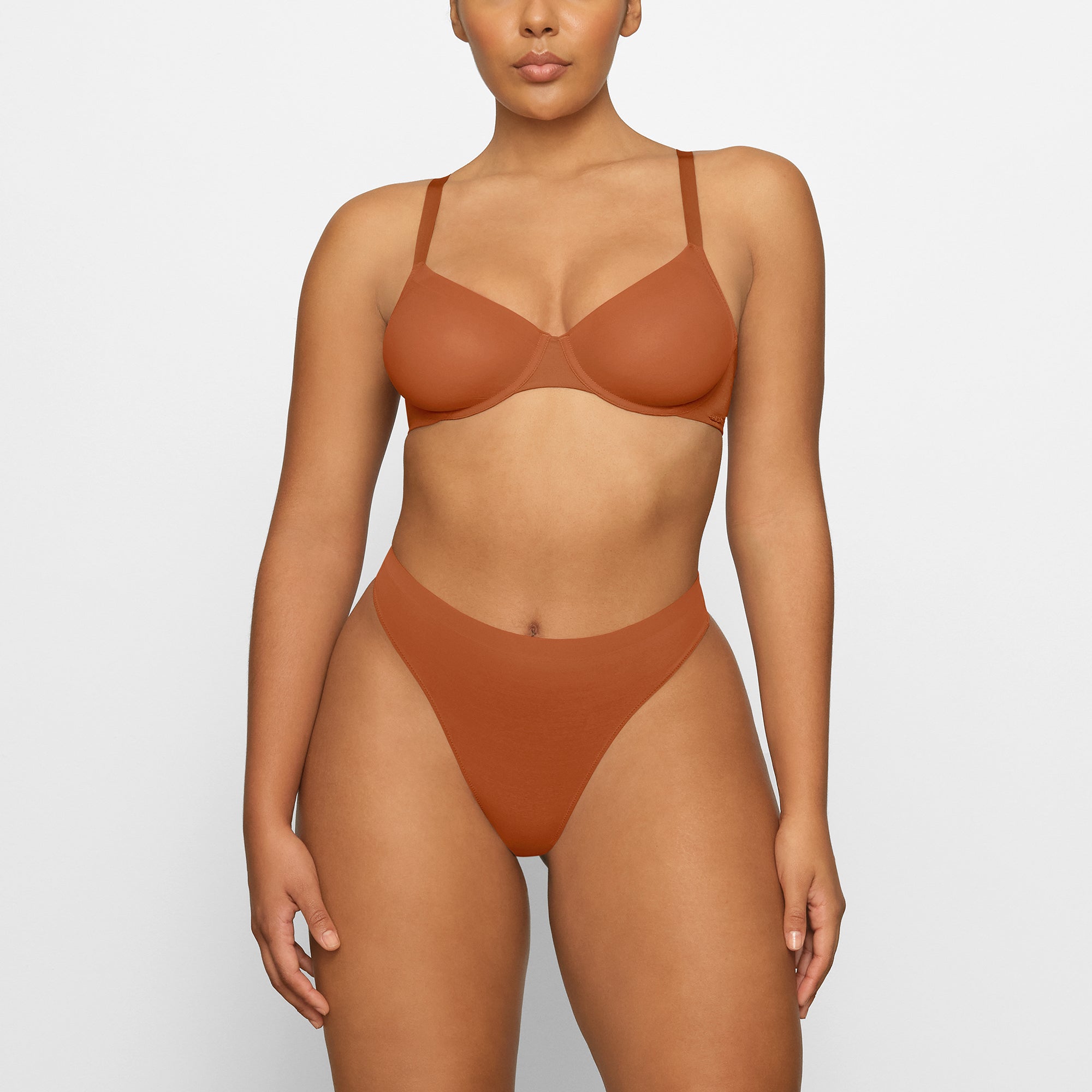 SKIMS NO SHOW UNLINED DEMI BRA | BRONZE