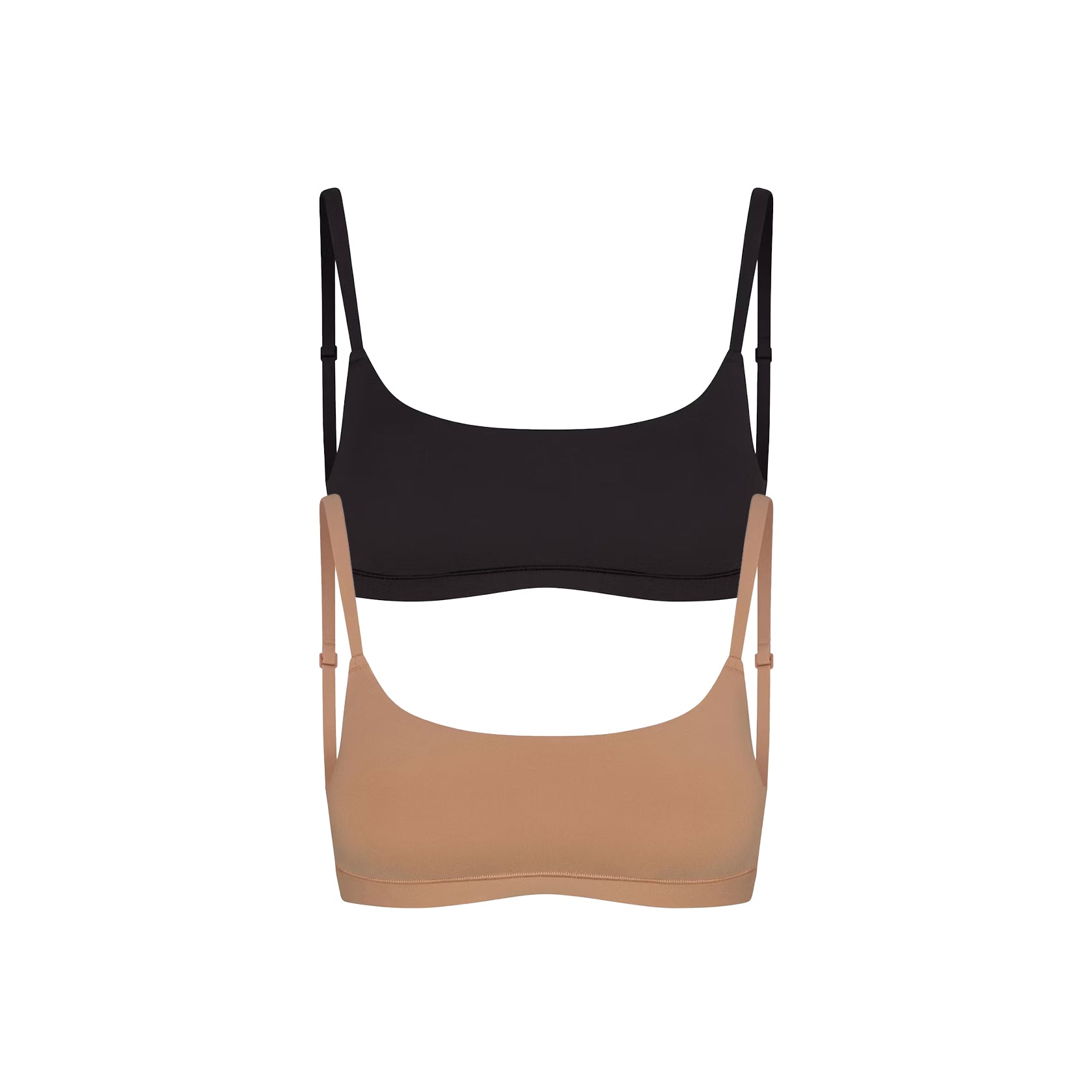 SKIMS FITS EVERYBODY SCOOP BRALETTE 2-PACK | SIENNA AND ONYX
