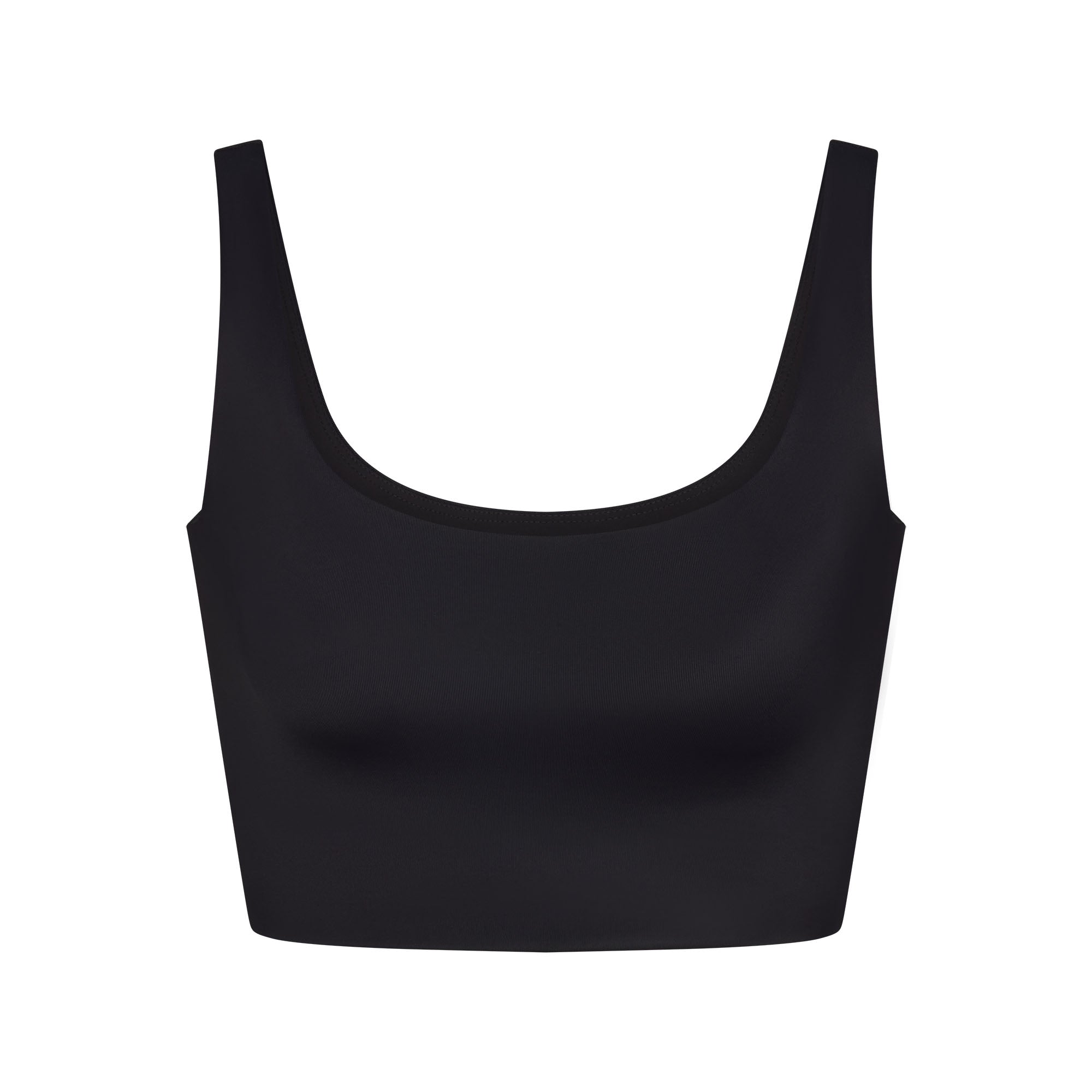 NikeSKIMS SHINE SCOOP NECK BRA TOP | OBSIDIAN