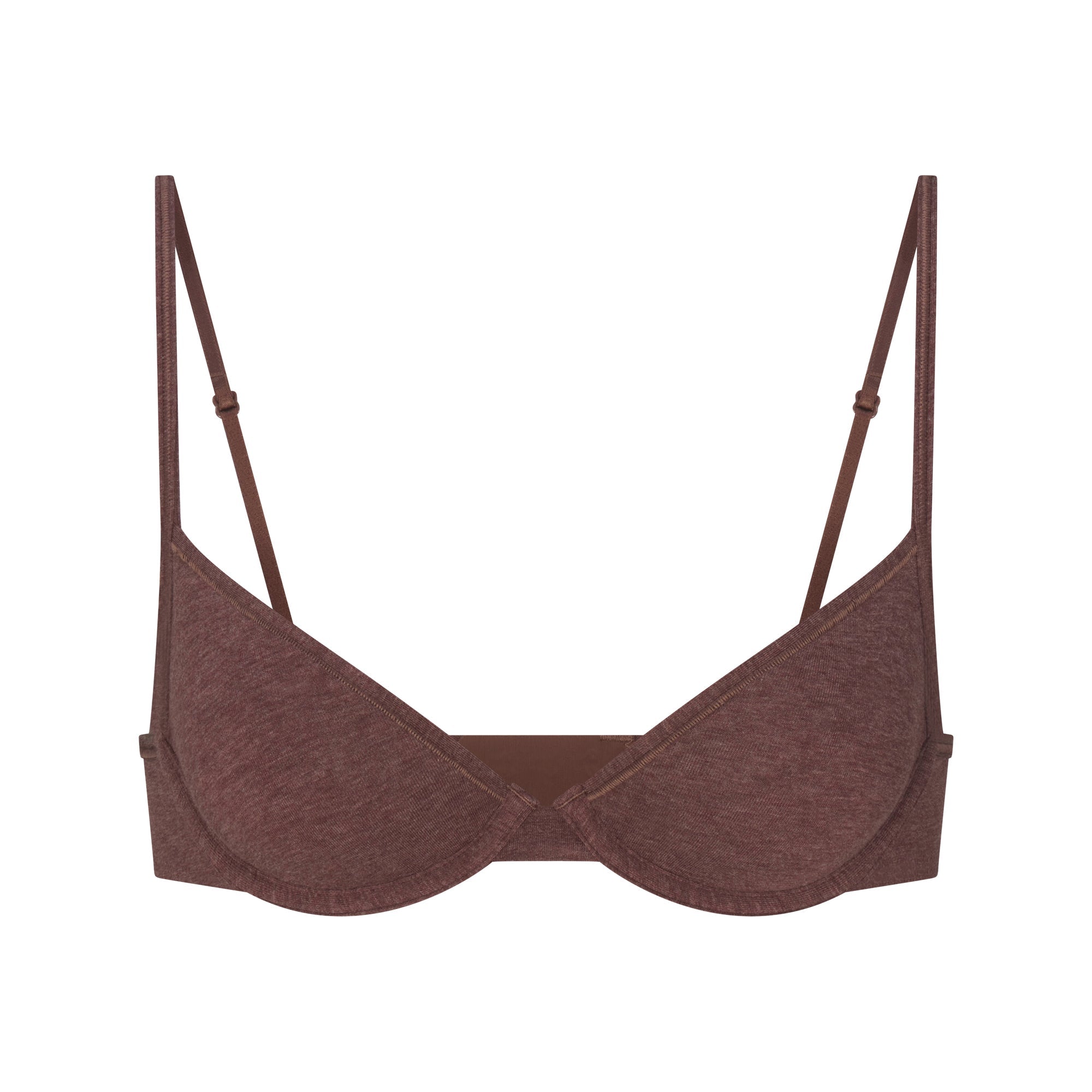 SKIMS EVERYDAY COTTON UNLINED DEMI BRA | COCOA HEATHER