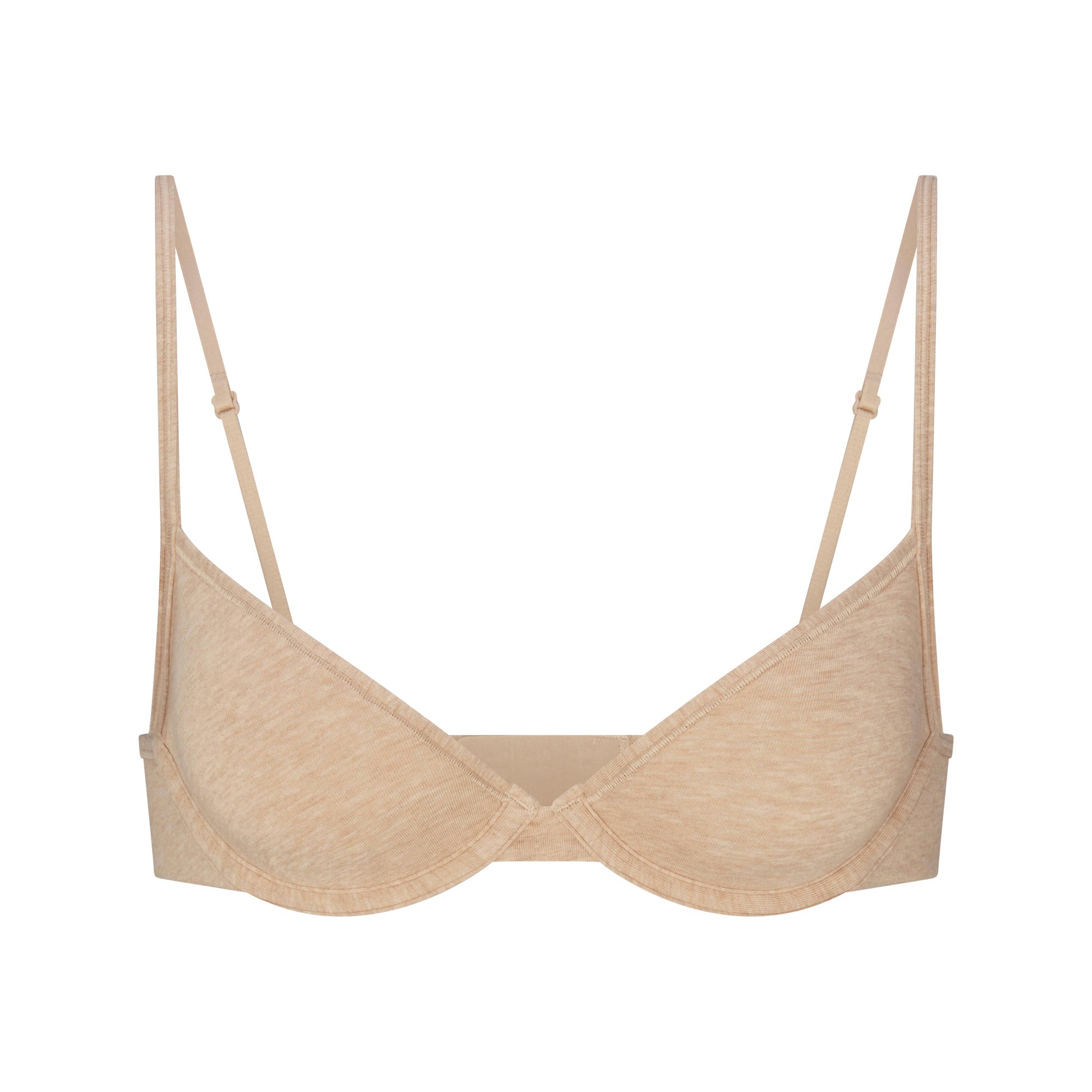 SKIMS EVERYDAY COTTON UNLINED DEMI BRA | CLAY HEATHER