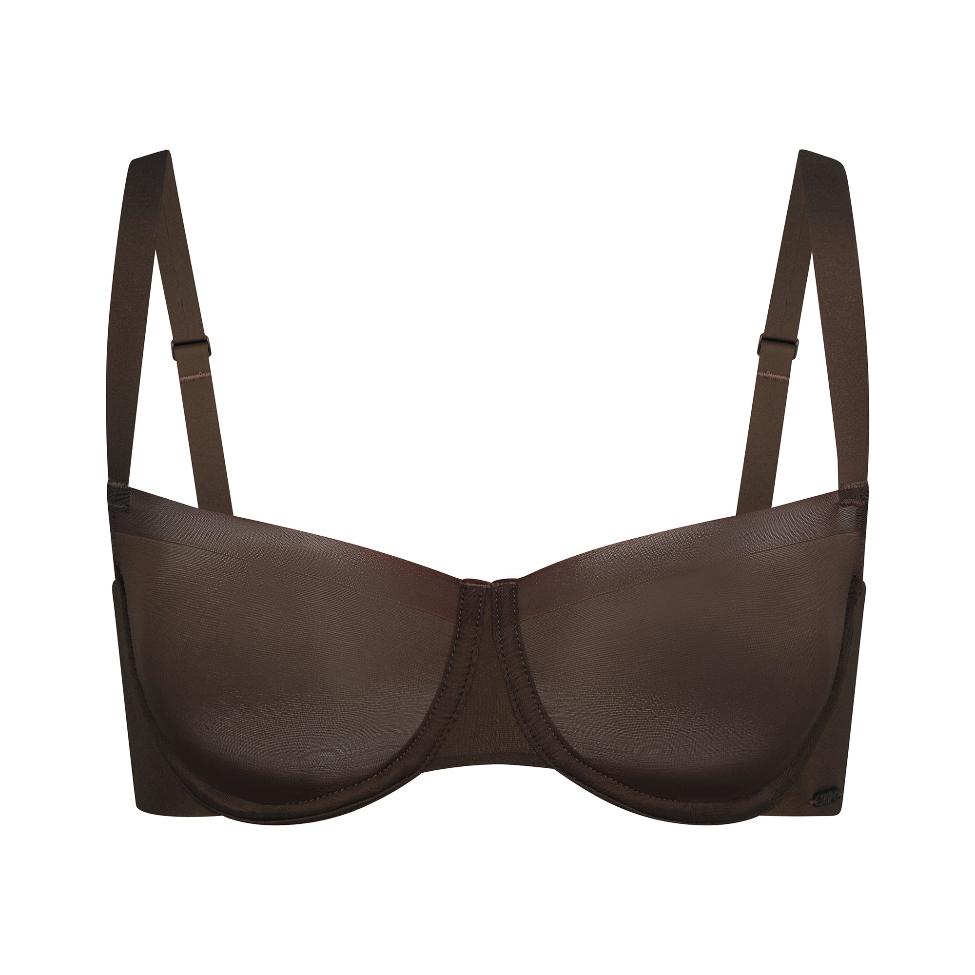SKIMS NO SHOW UNLINED BALCONETTE BRA | ESPRESSO
