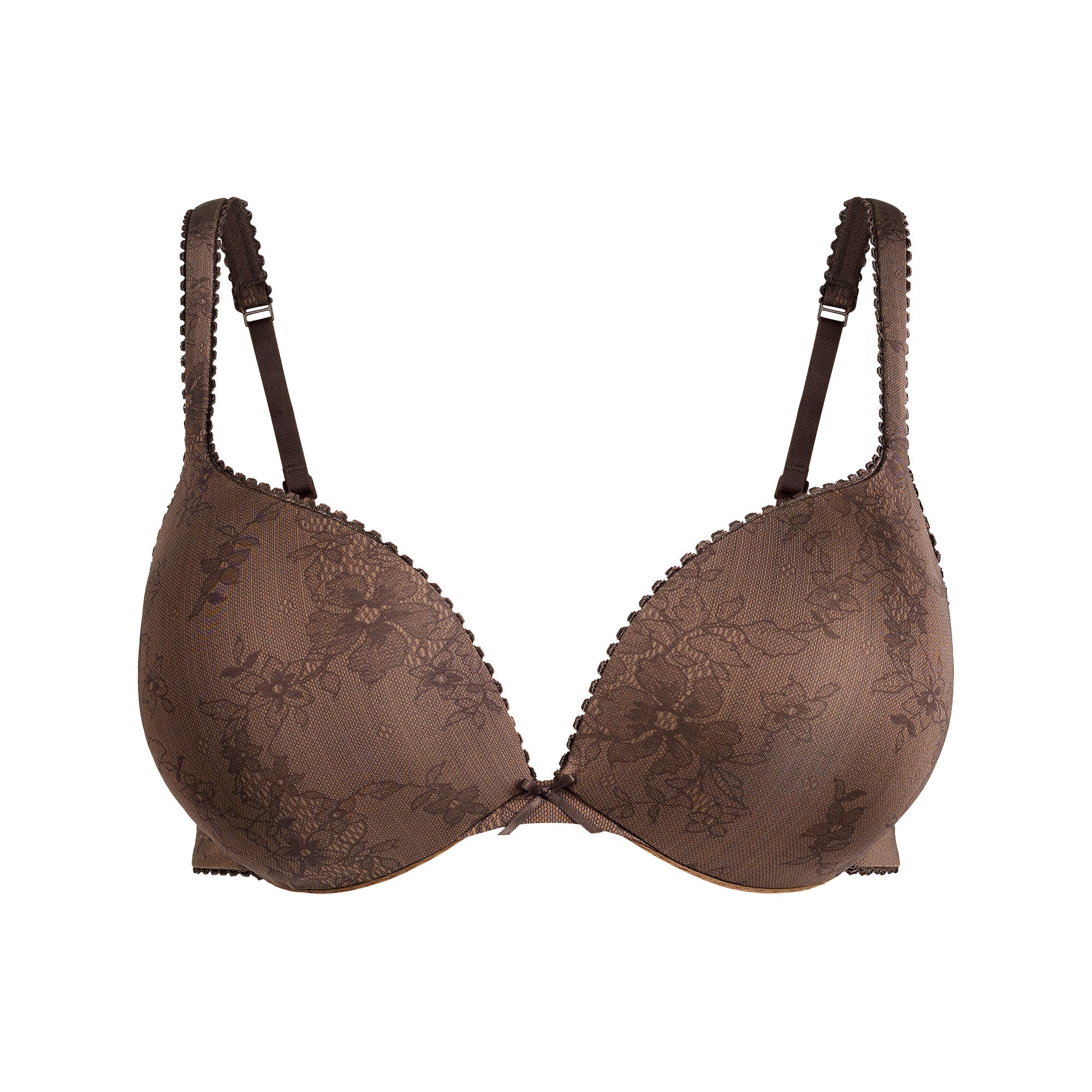SKIMS ULTIMATE PICOT TEARDROP PUSH-UP BRA | OXIDE LACE PRINT