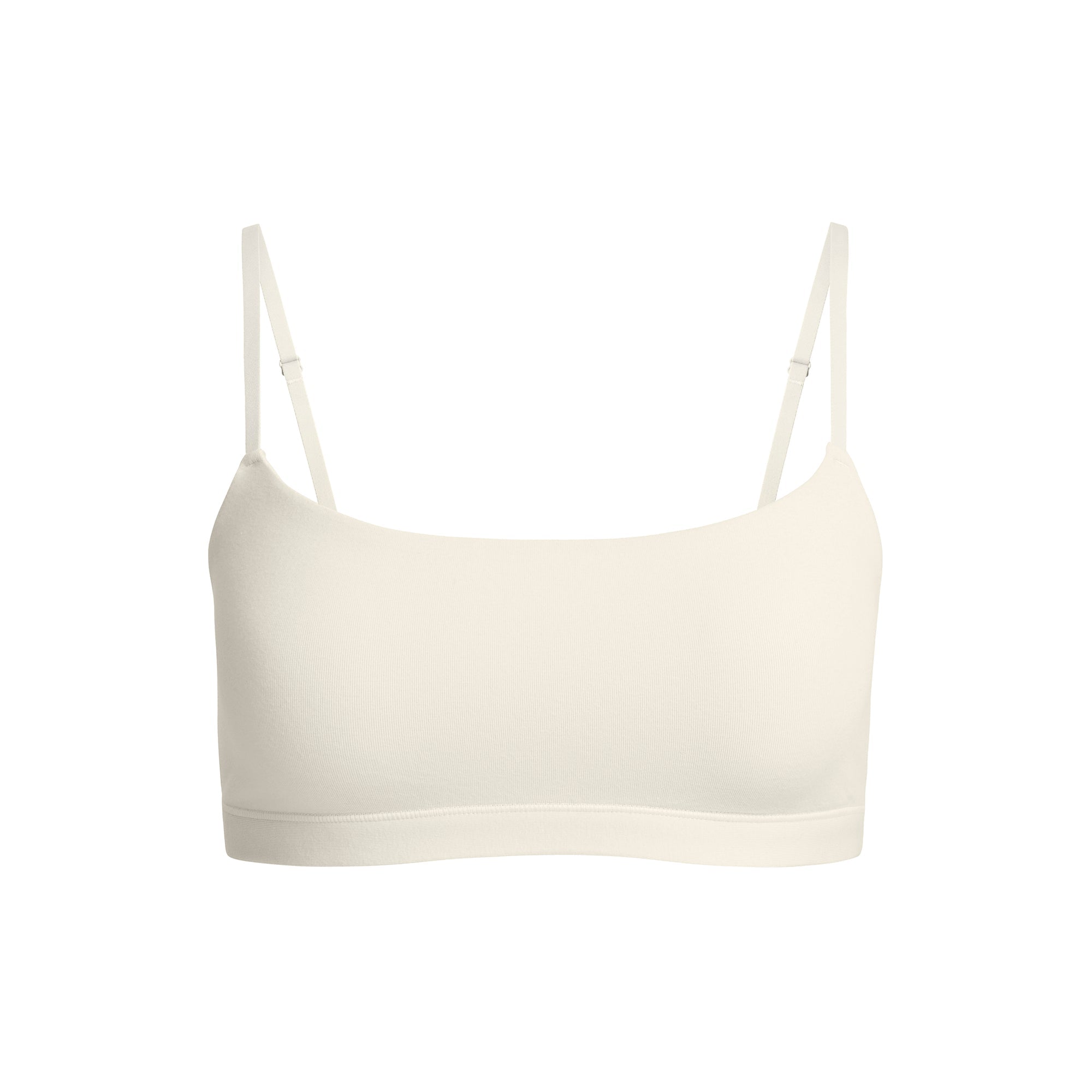 SKIMS COTTON JERSEY SCOOP BRALETTE | BONE