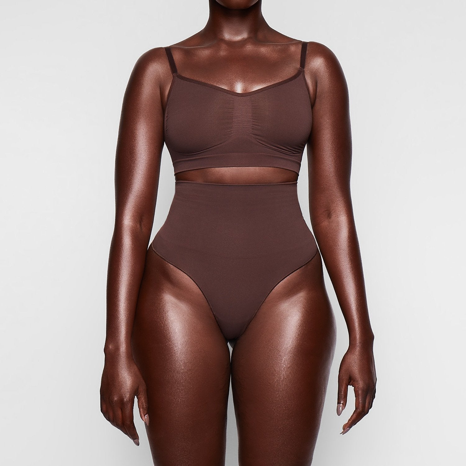 SKIMS SEAMLESS SCULPT BRALETTE | COCOA