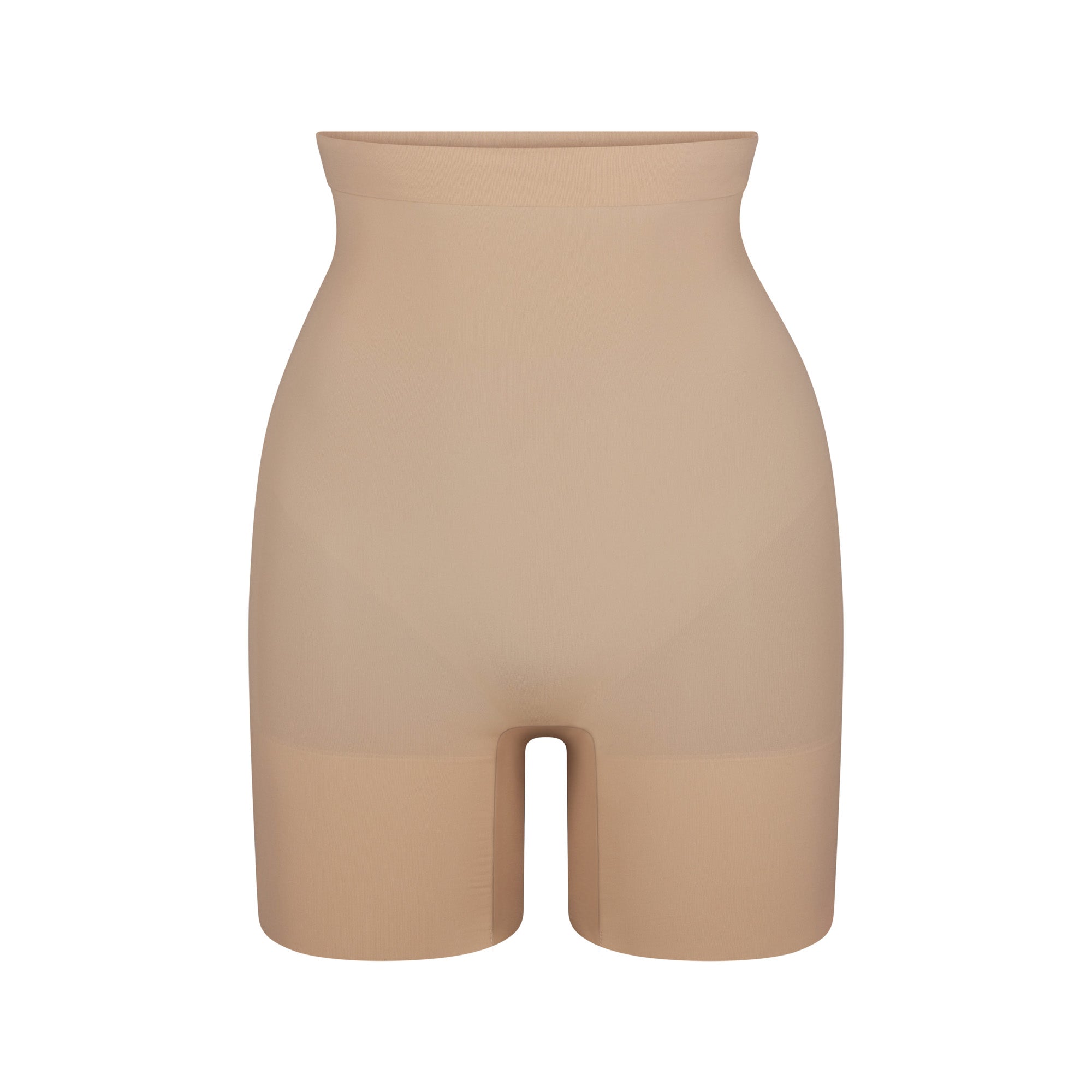 SKIMS SHEER SEAMLESS HIGH-WAISTED MID THIGH SHORT | CLAY