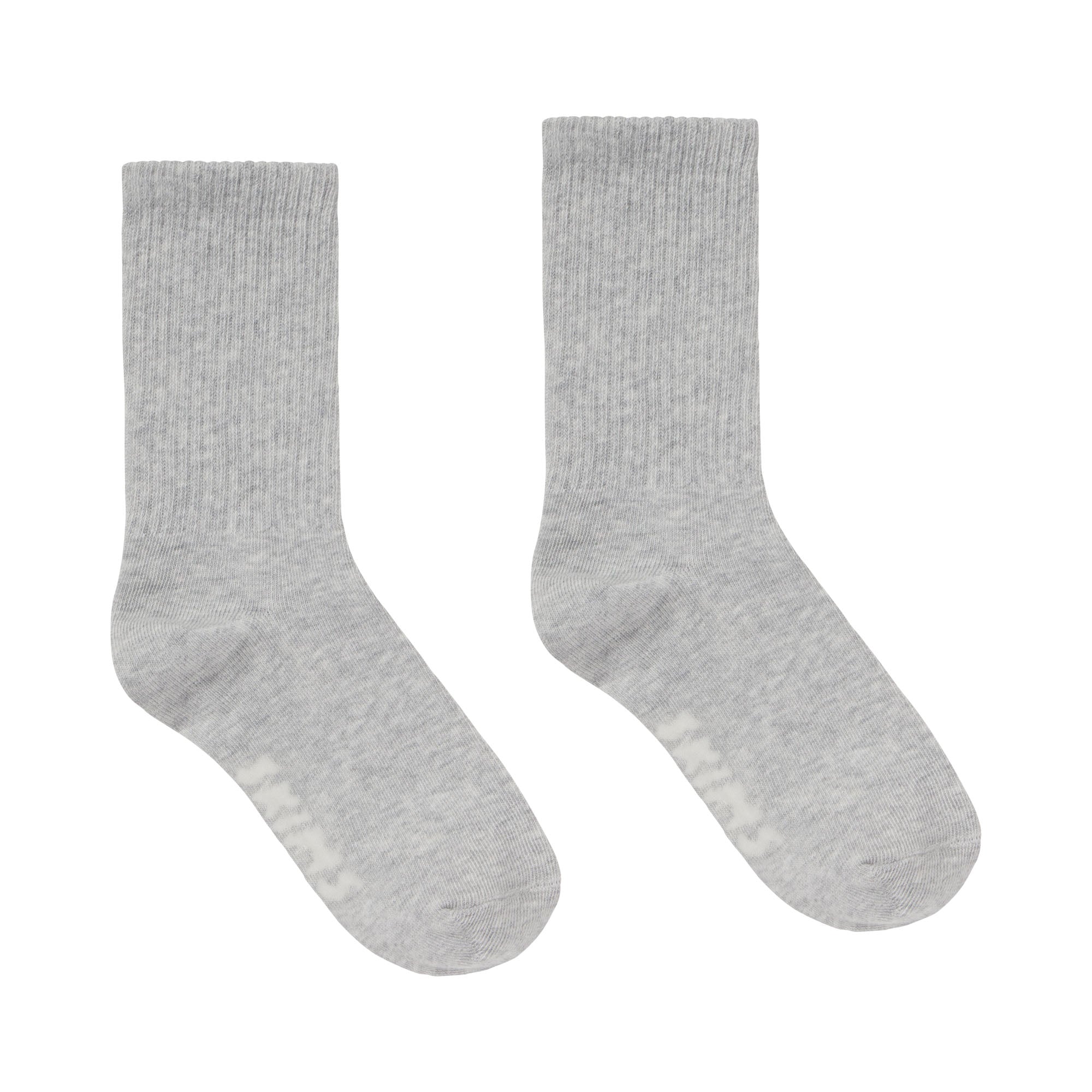 SKIMS RIBBED CREW SOCK | LIGHT HEATHER GREY
