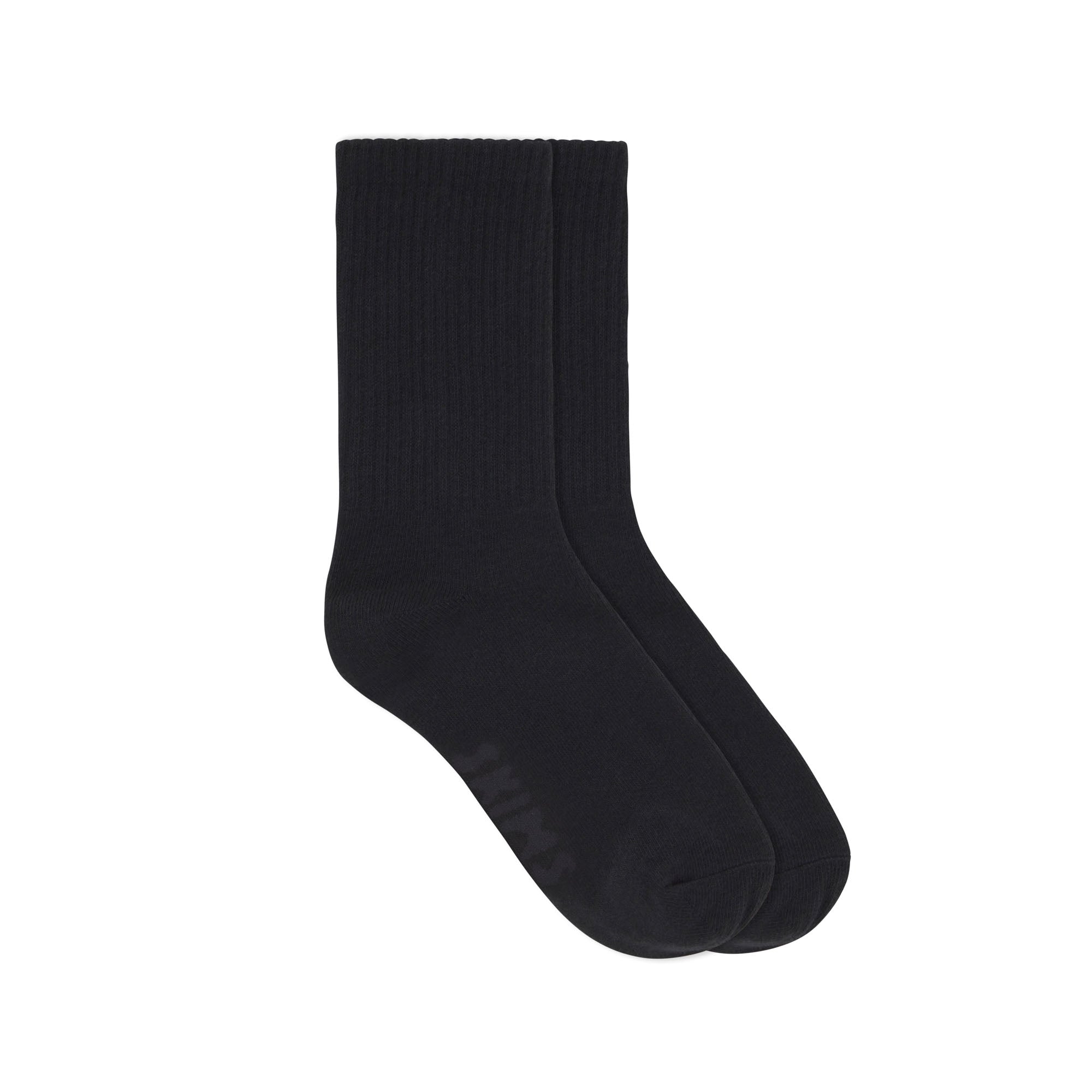 SKIMS RIBBED CREW SOCK | SOOT