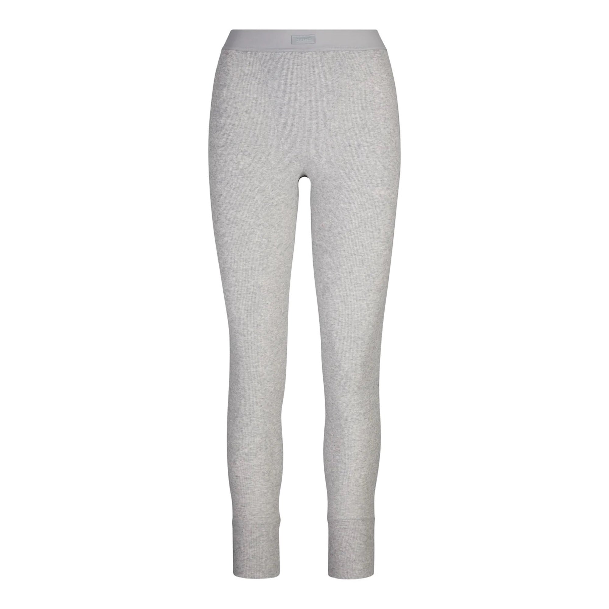 SKIMS COTTON RIB LEGGING | LIGHT HEATHER GREY