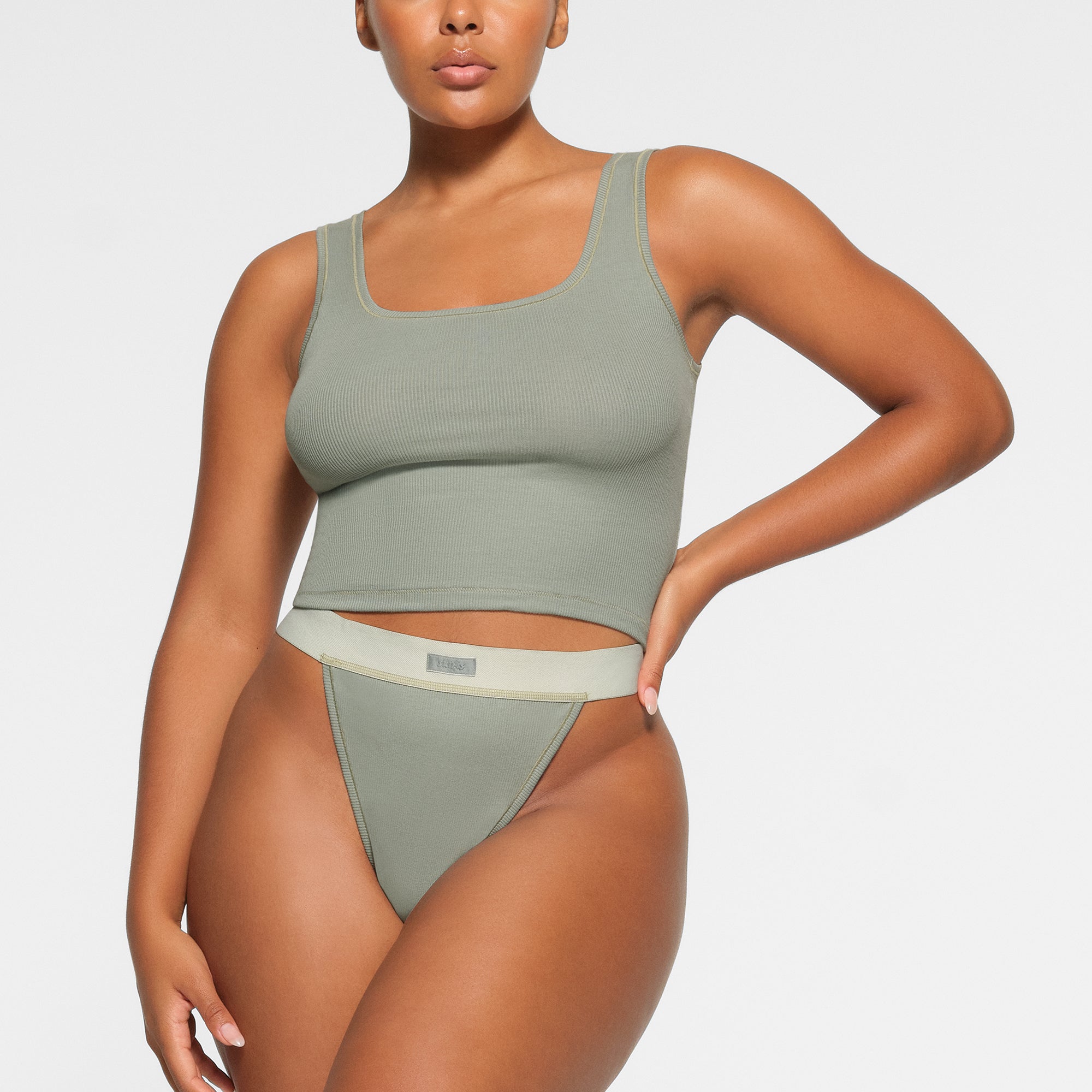 SKIMS COTTON RIB TANK | MINERAL