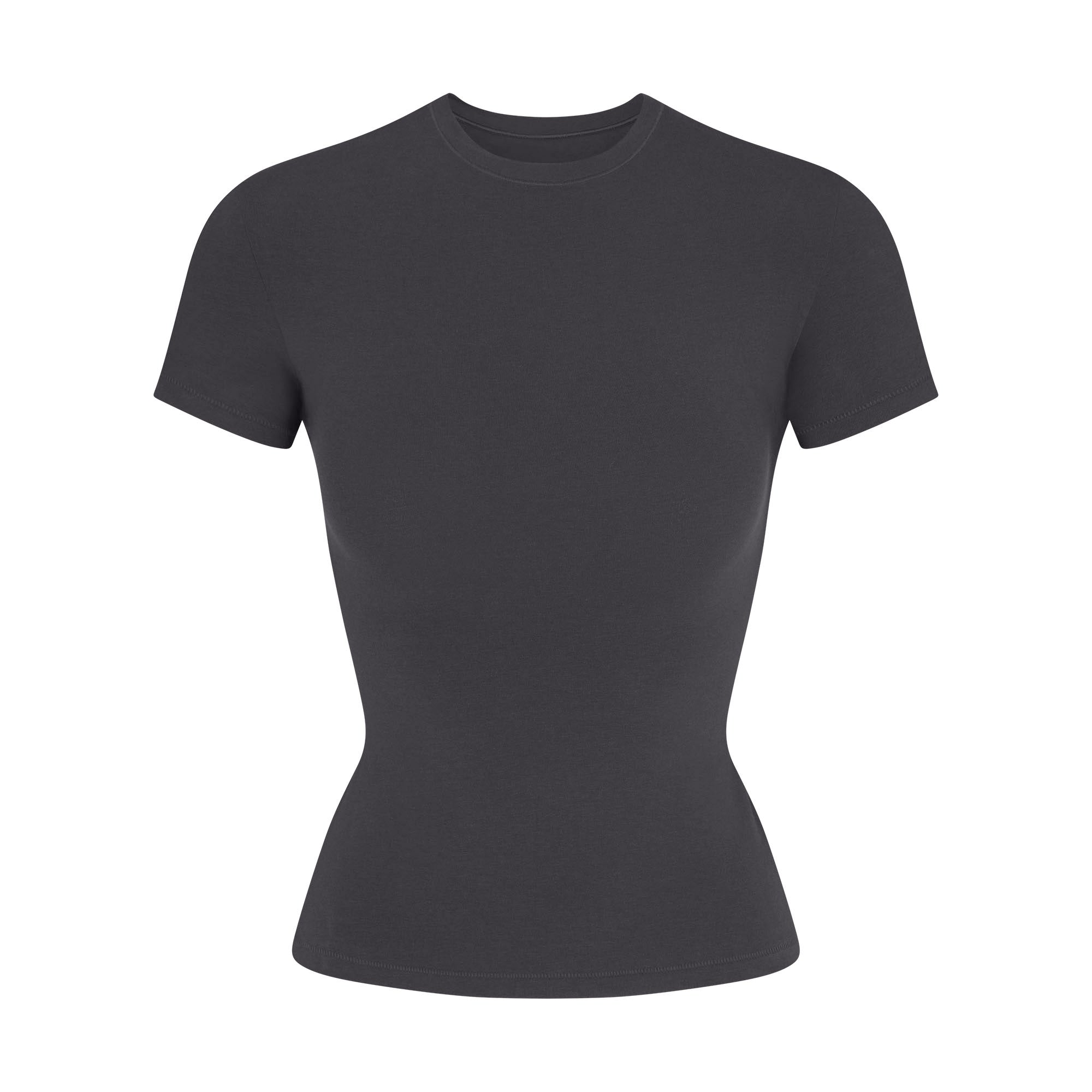 SKIMS COTTON JERSEY T-SHIRT | ASH