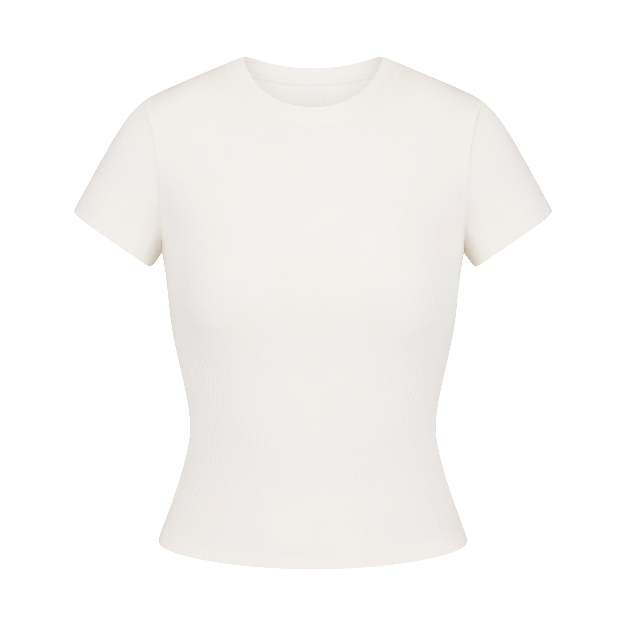 SKIMS COTTON RIB T-SHIRT | MARBLE