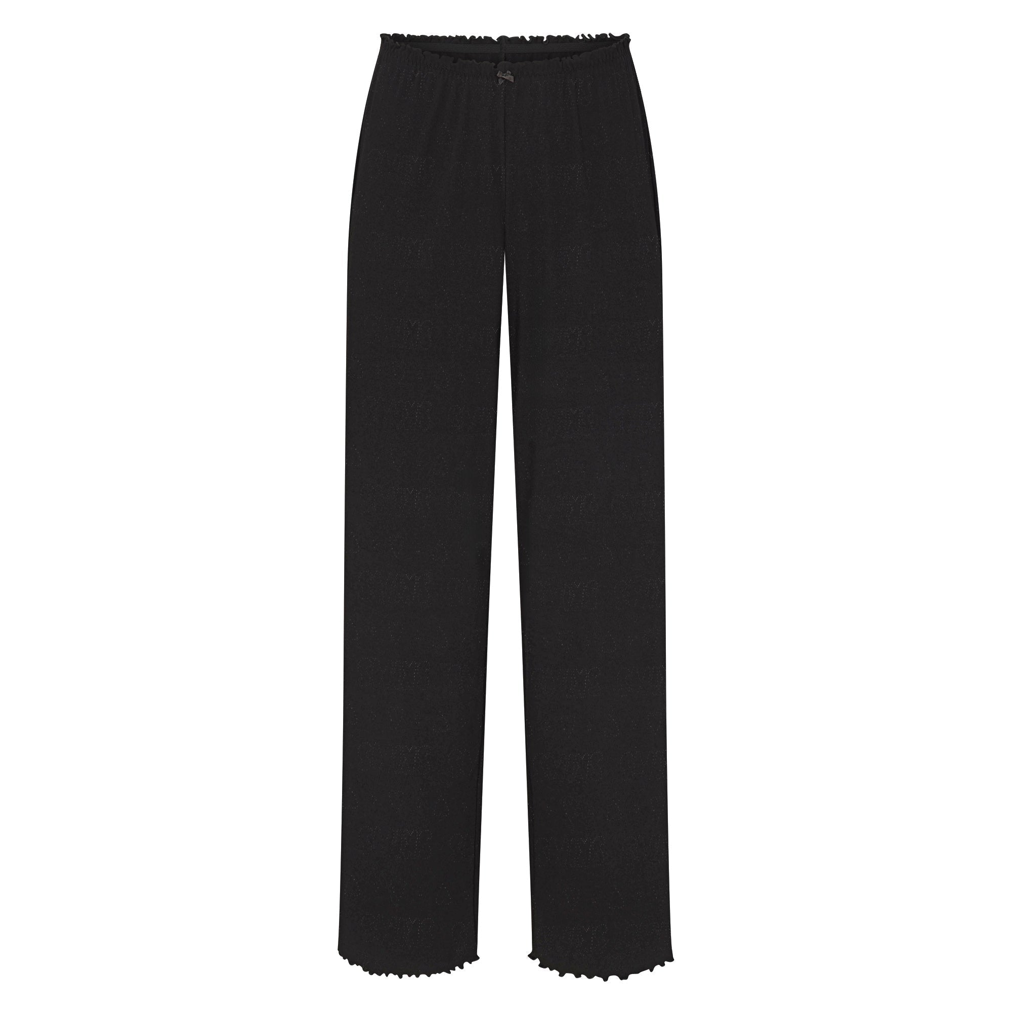 SKIMS LOGO POINTELLE STRAIGHT LEG PANT | SOOT