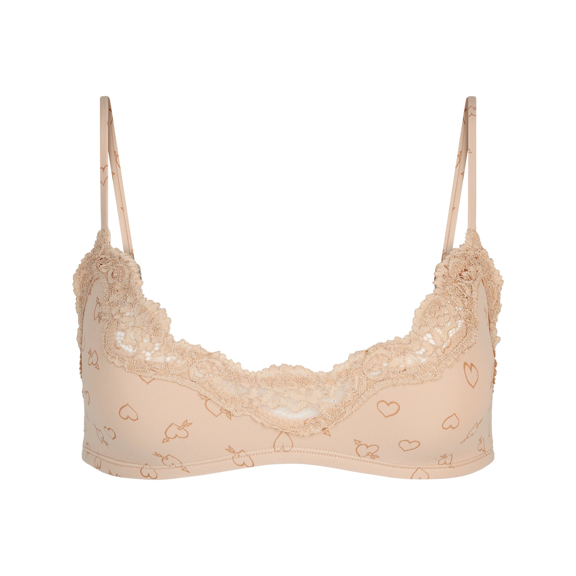 SKIMS FITS EVERYBODY LACE SCOOP BRALETTE | MICA SKETCHED HEARTS