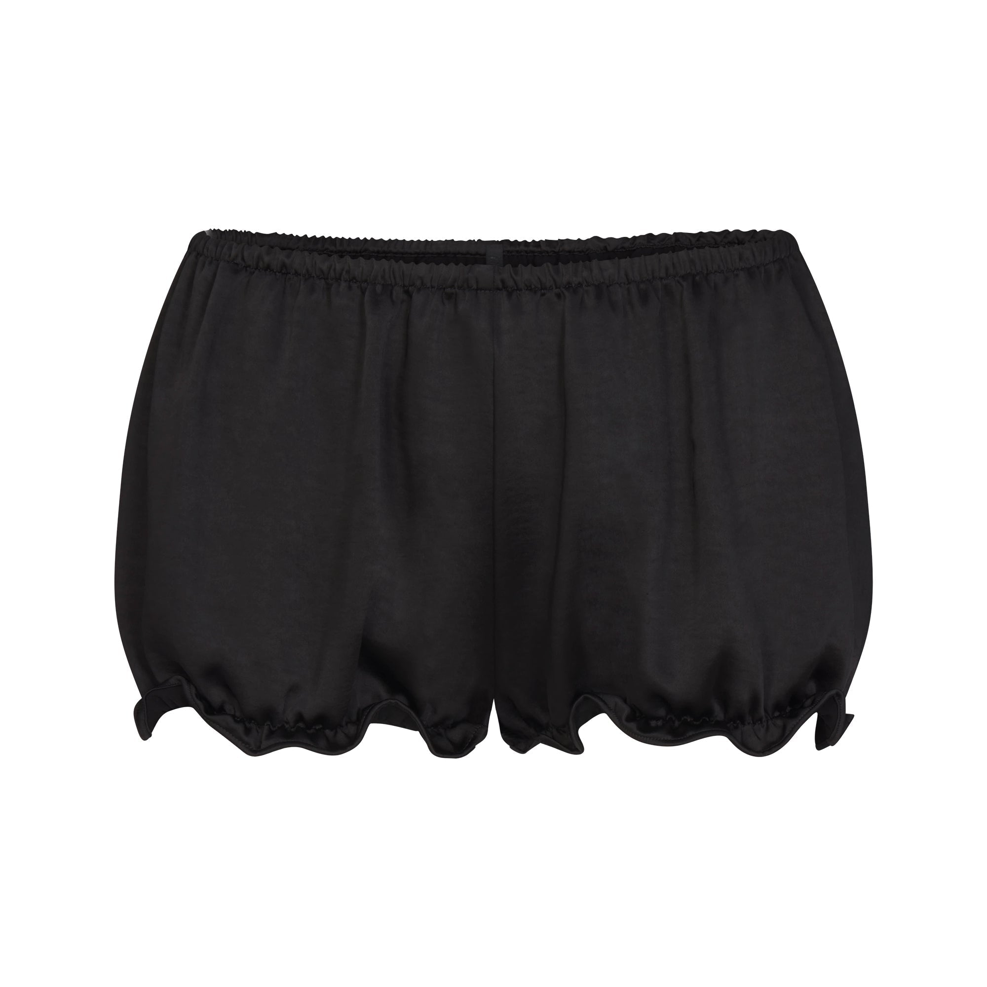 SKIMS LIGHTWEIGHT SATIN BLOOMER SHORT | OBSIDIAN