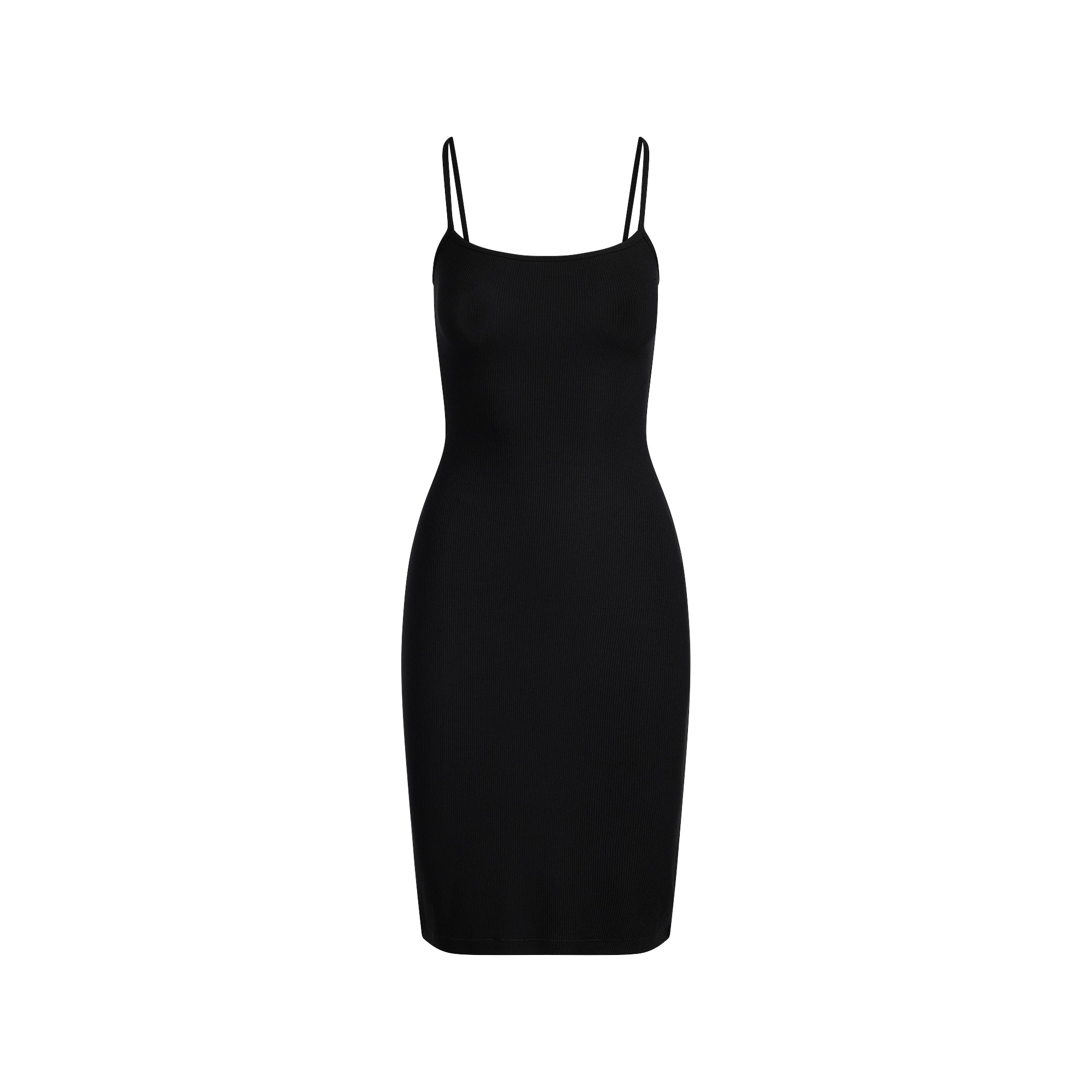 SKIMS SOFT LOUNGE MIDI SLIP DRESS | ONYX