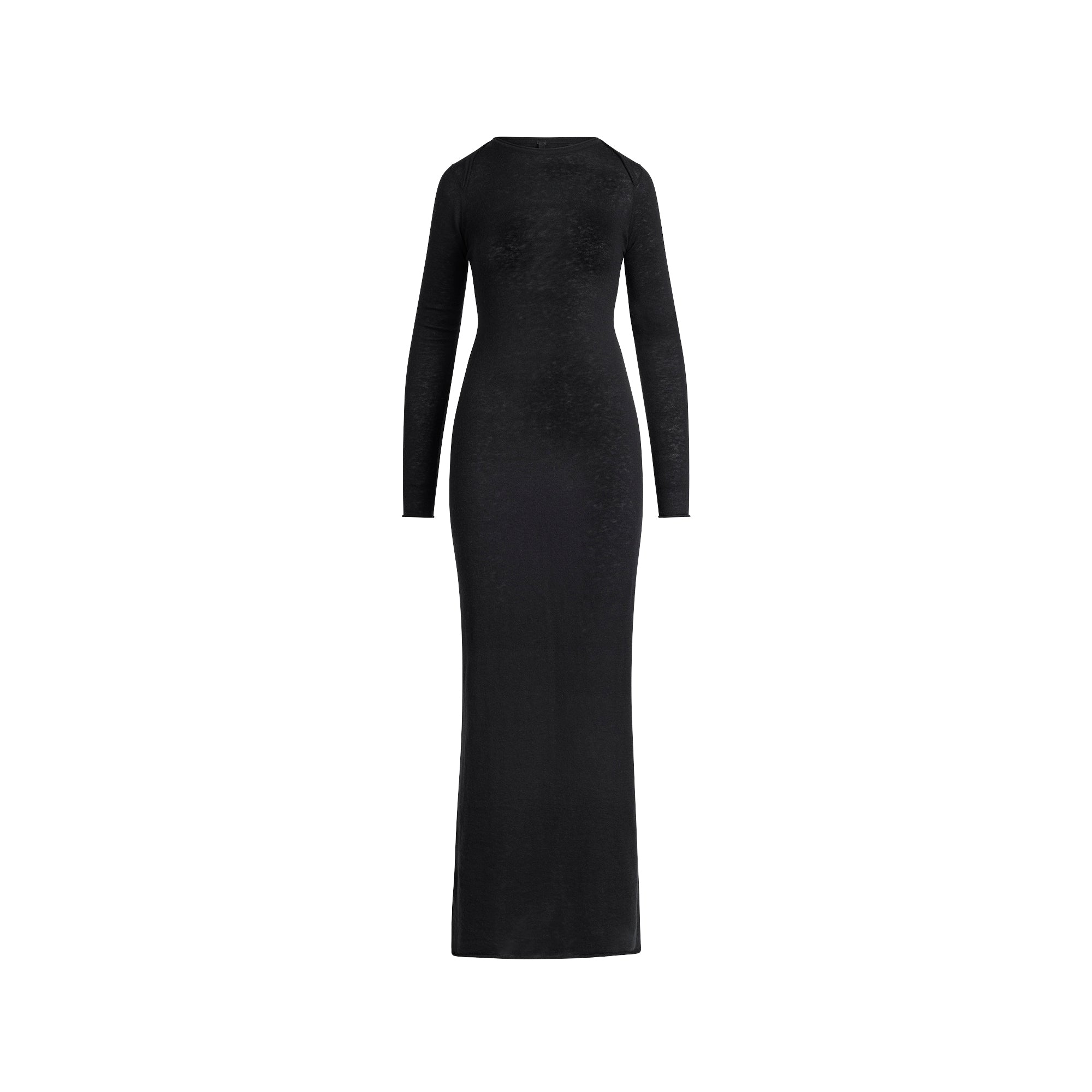 SKIMS FEATHERWEIGHT CASHMERE LONG DRESS | ONYX