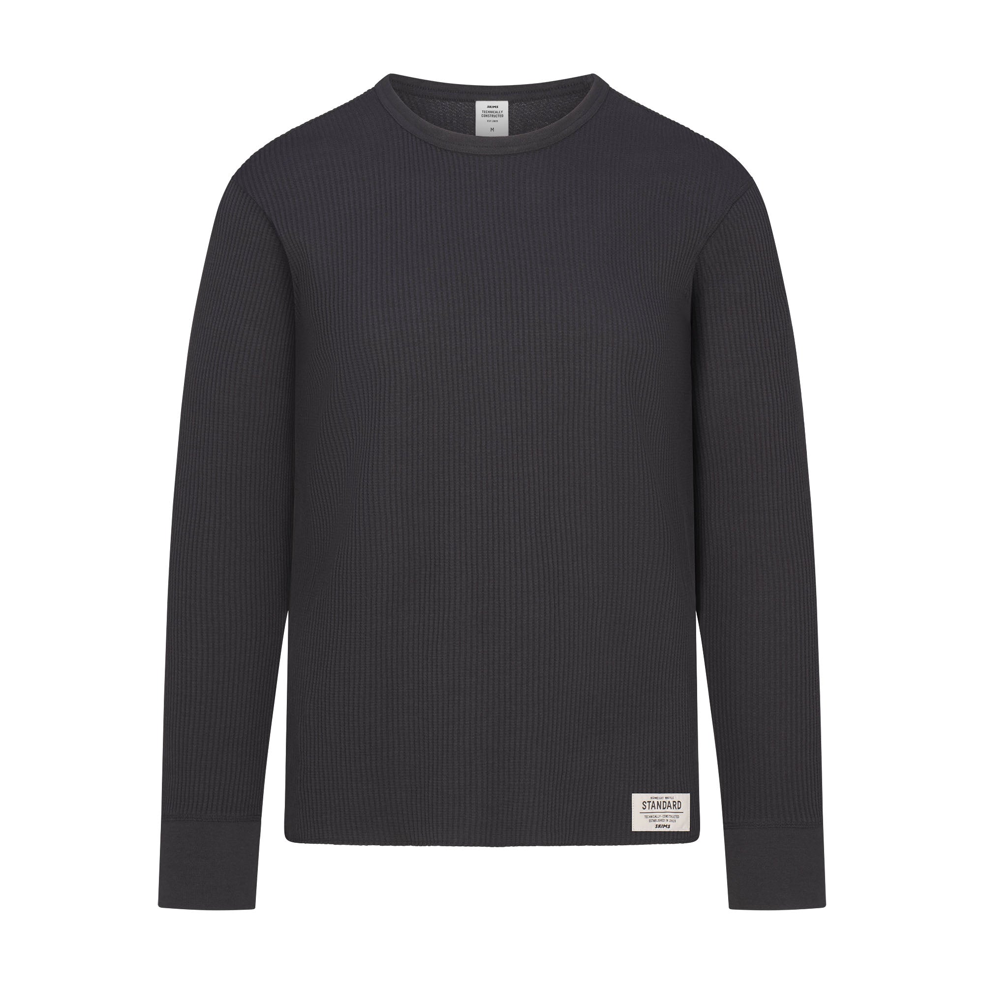 SKIMS WAFFLE MENS LONG SLEEVE TOP | GRAPHITE