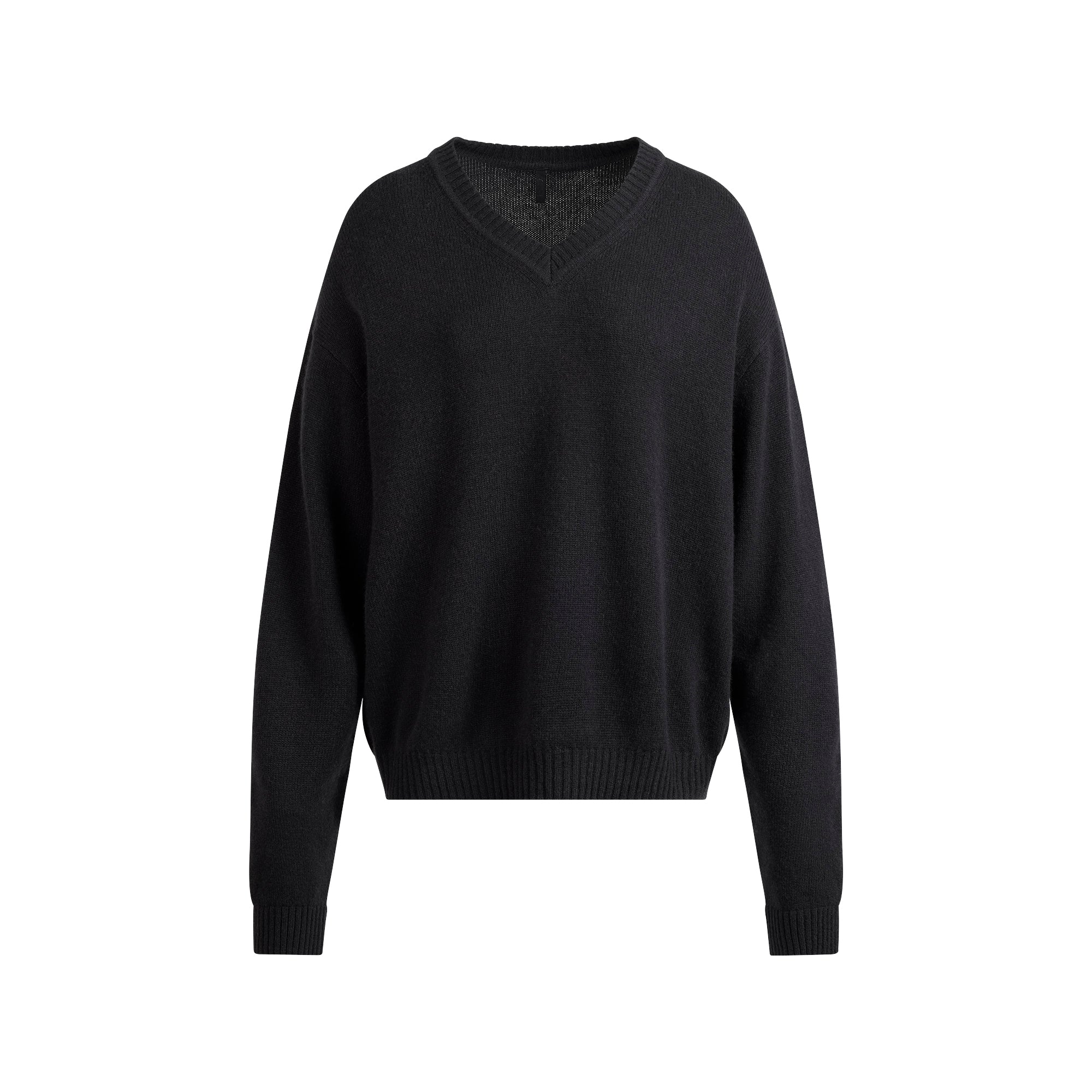 SKIMS WOOL CASHMERE OVERBedenD V NECK SWEATER | ONYX