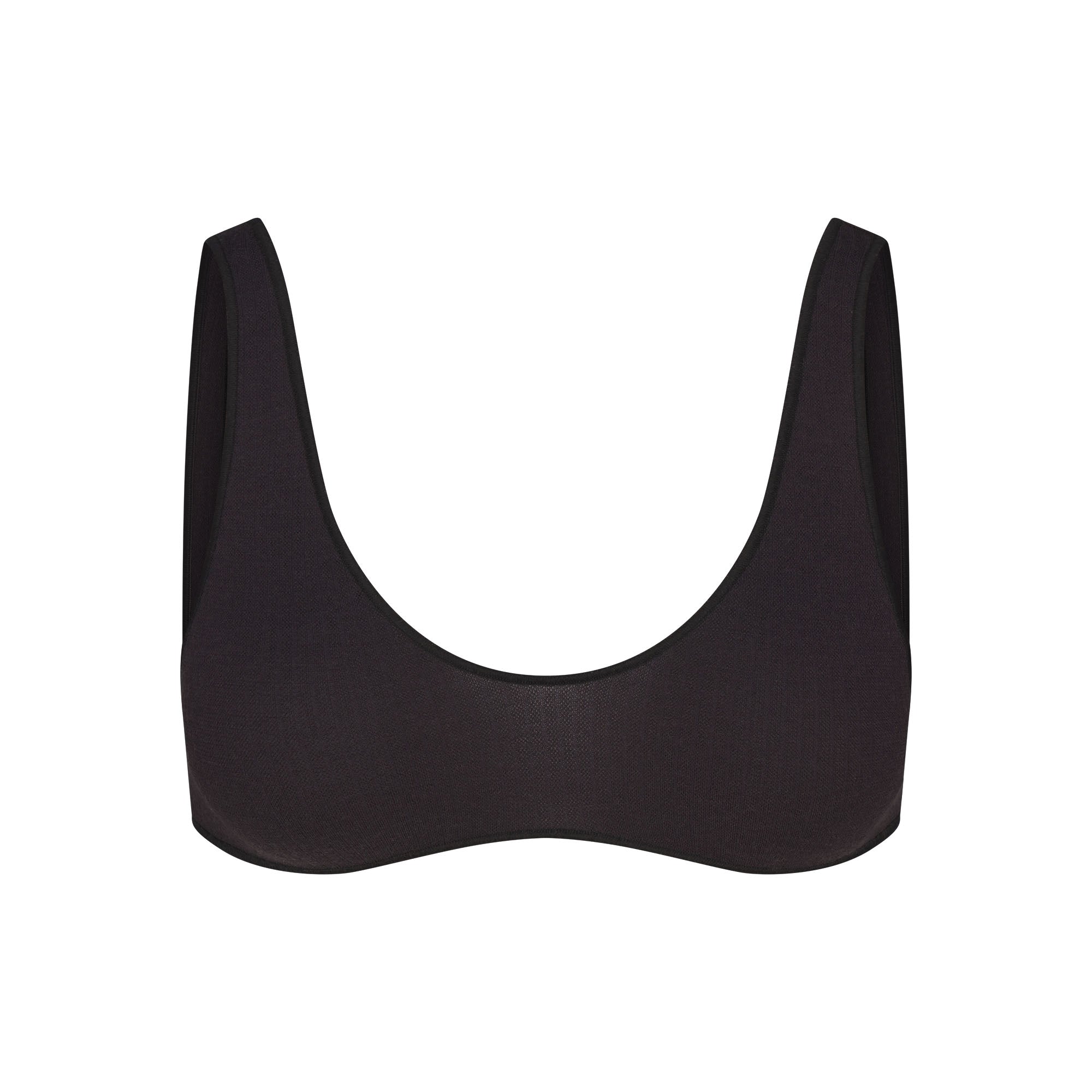 SKIMS WOOL RIB BRALETTE | OBSIDIAN