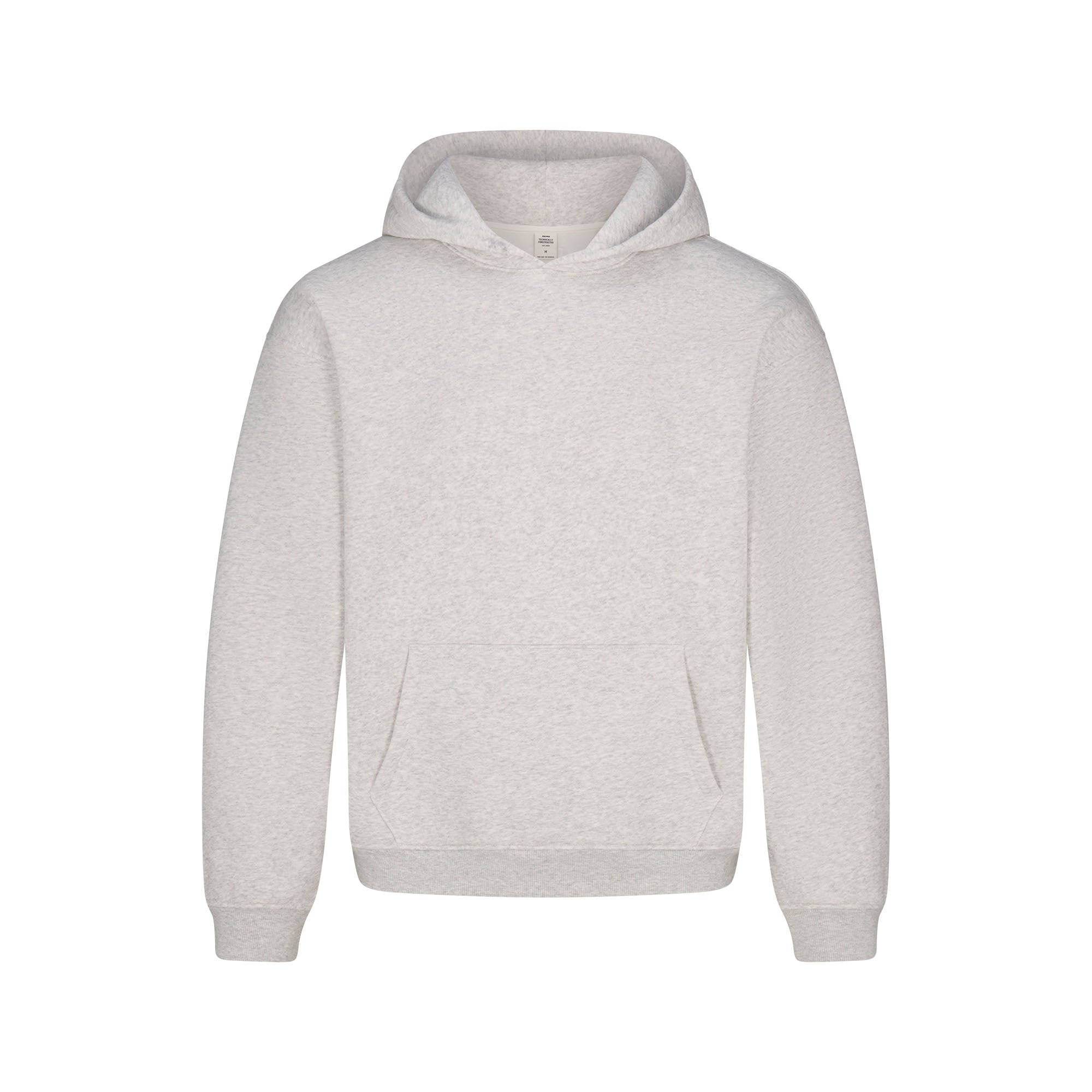 SKIMS FLEECE LOUNGE MENS RELAXED HOODIE | LIGHT HEATHER GREY