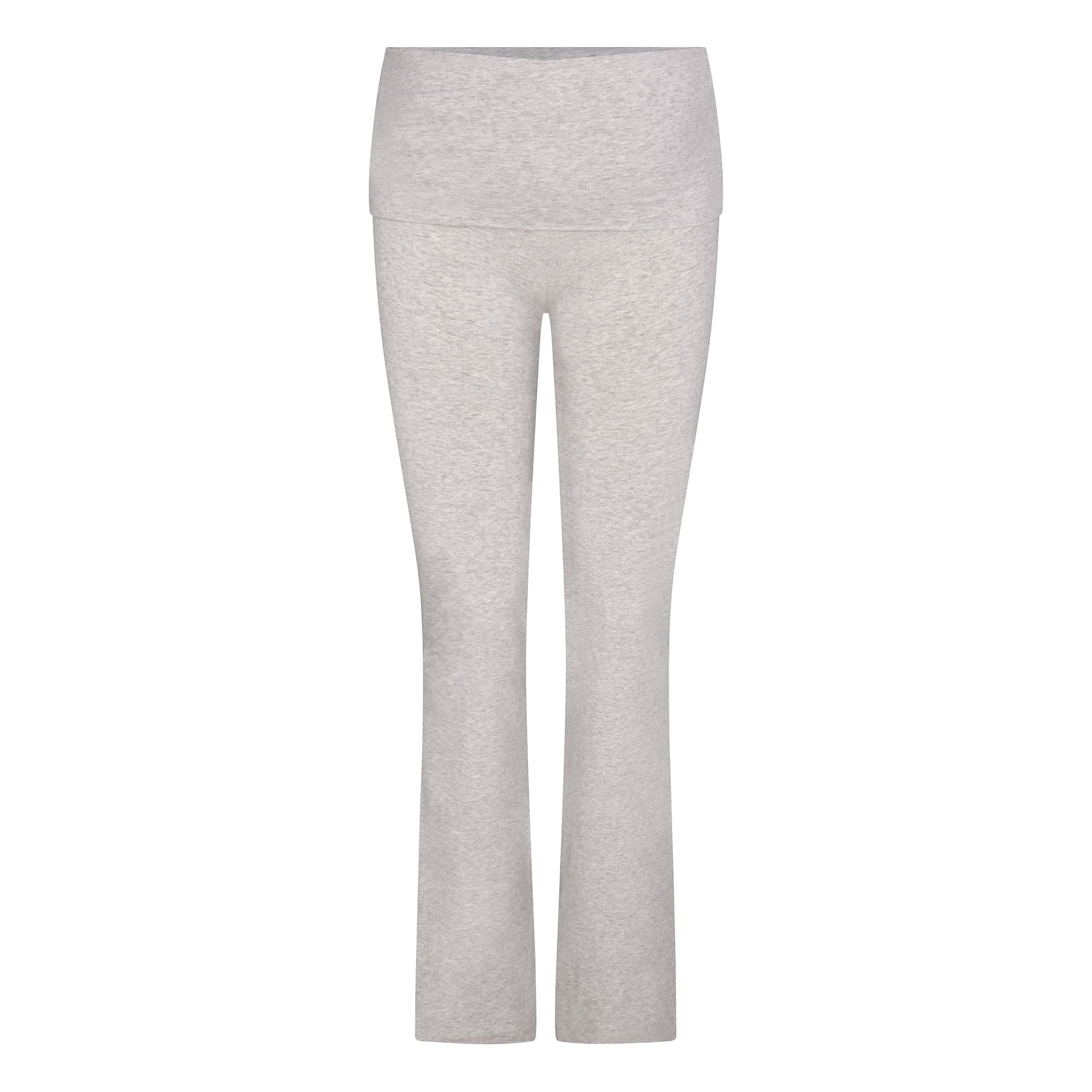 SKIMS COTTON JERSEY MATERNITY FOLDOVER PANT | LIGHT HEATHER GREY