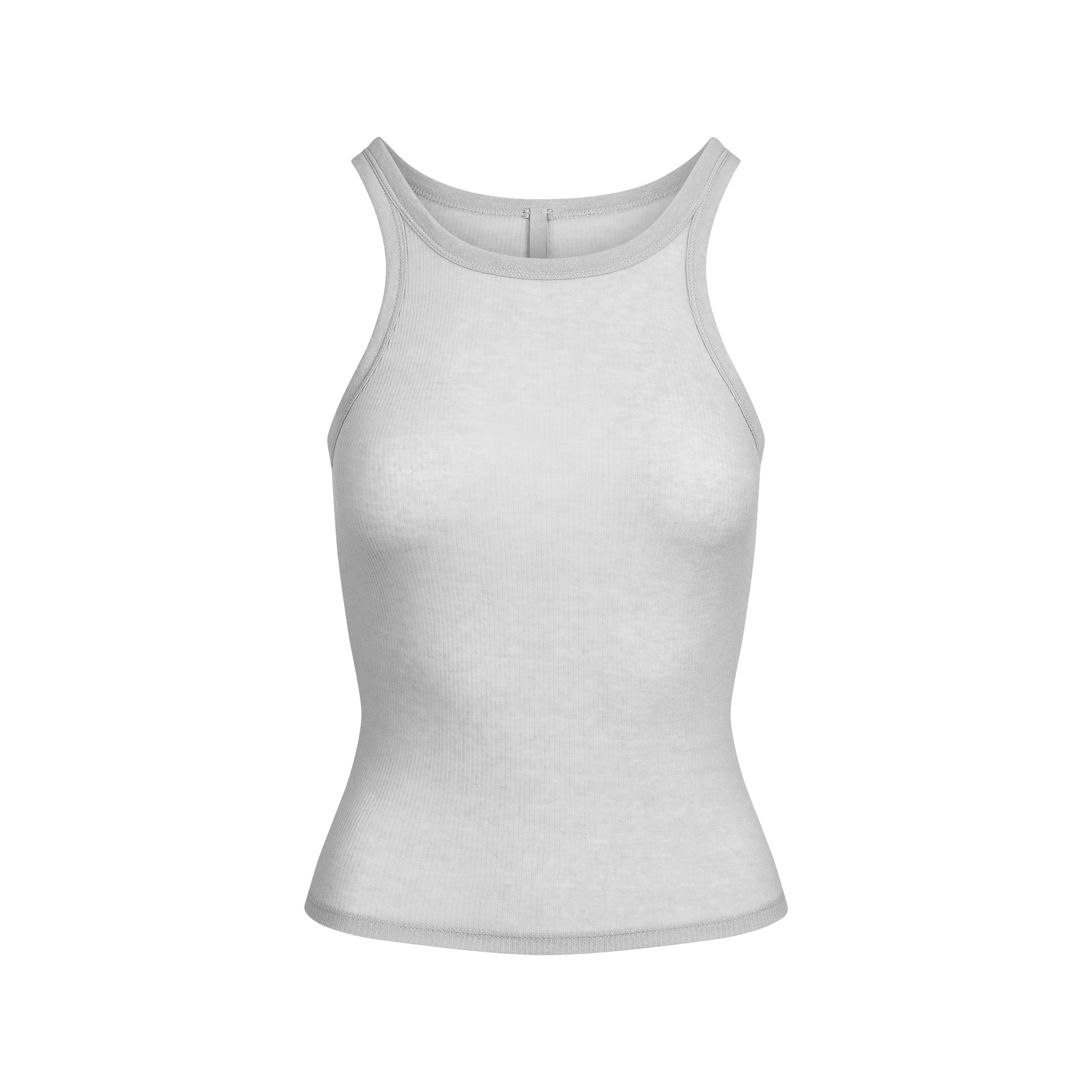 SKIMS SHEER RIB TANK | LIGHT HEATHER GREY