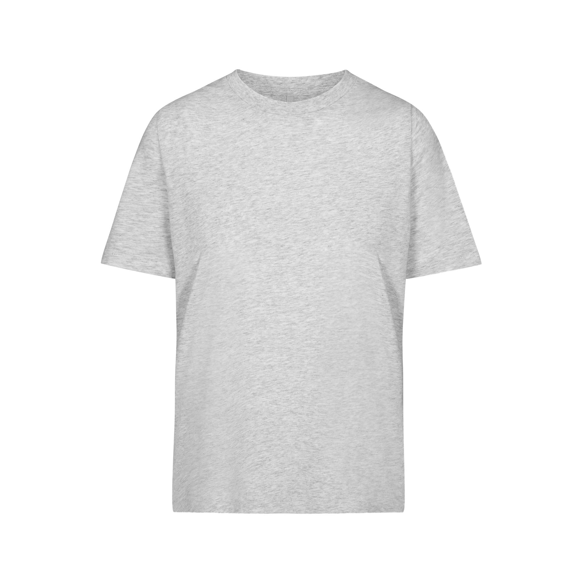 SKIMS RELAXED TEES T-SHIRT | LIGHT HEATHER GREY