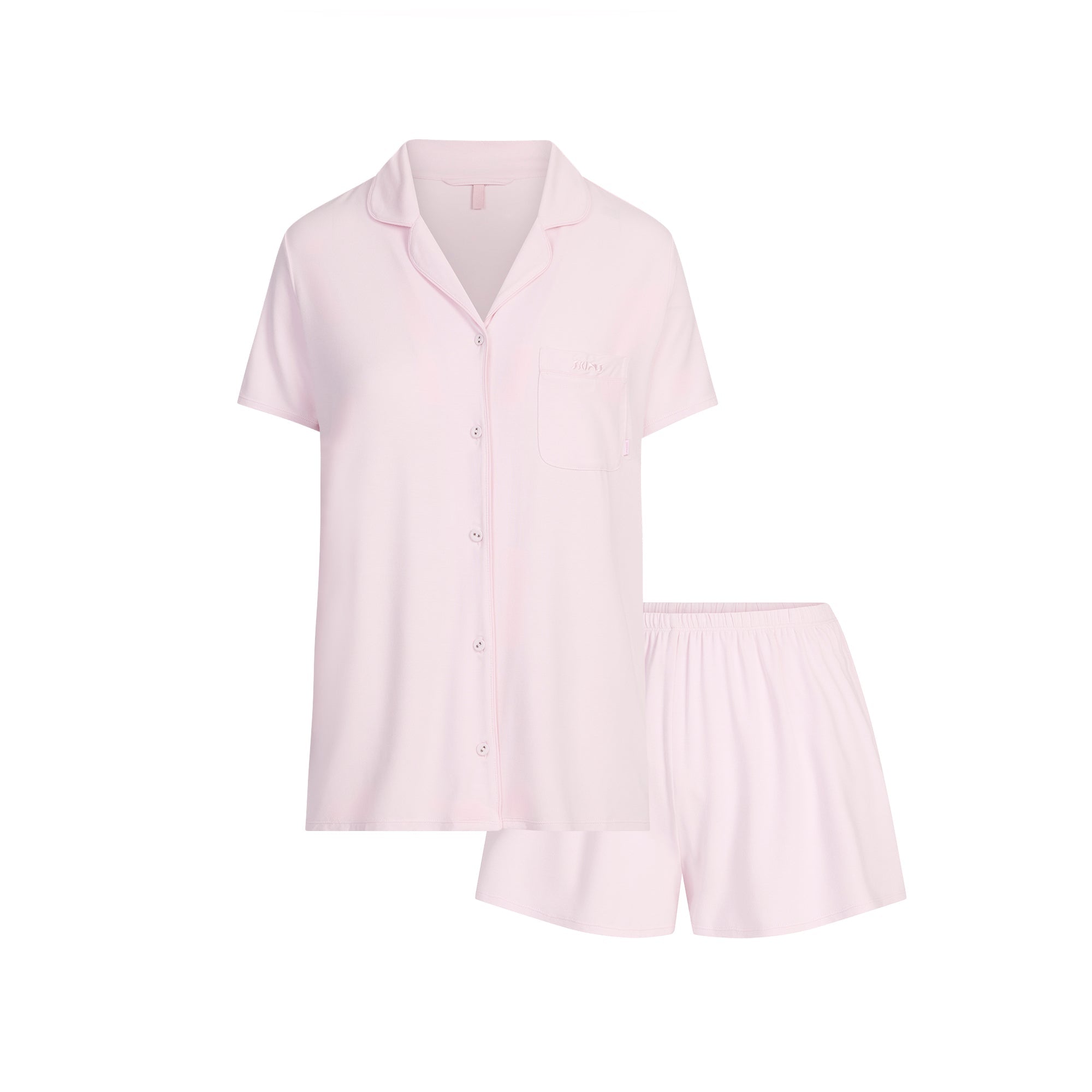 SKIMS SLEEP SHORT SLEEVE BUTTON UP SET | BLOOM