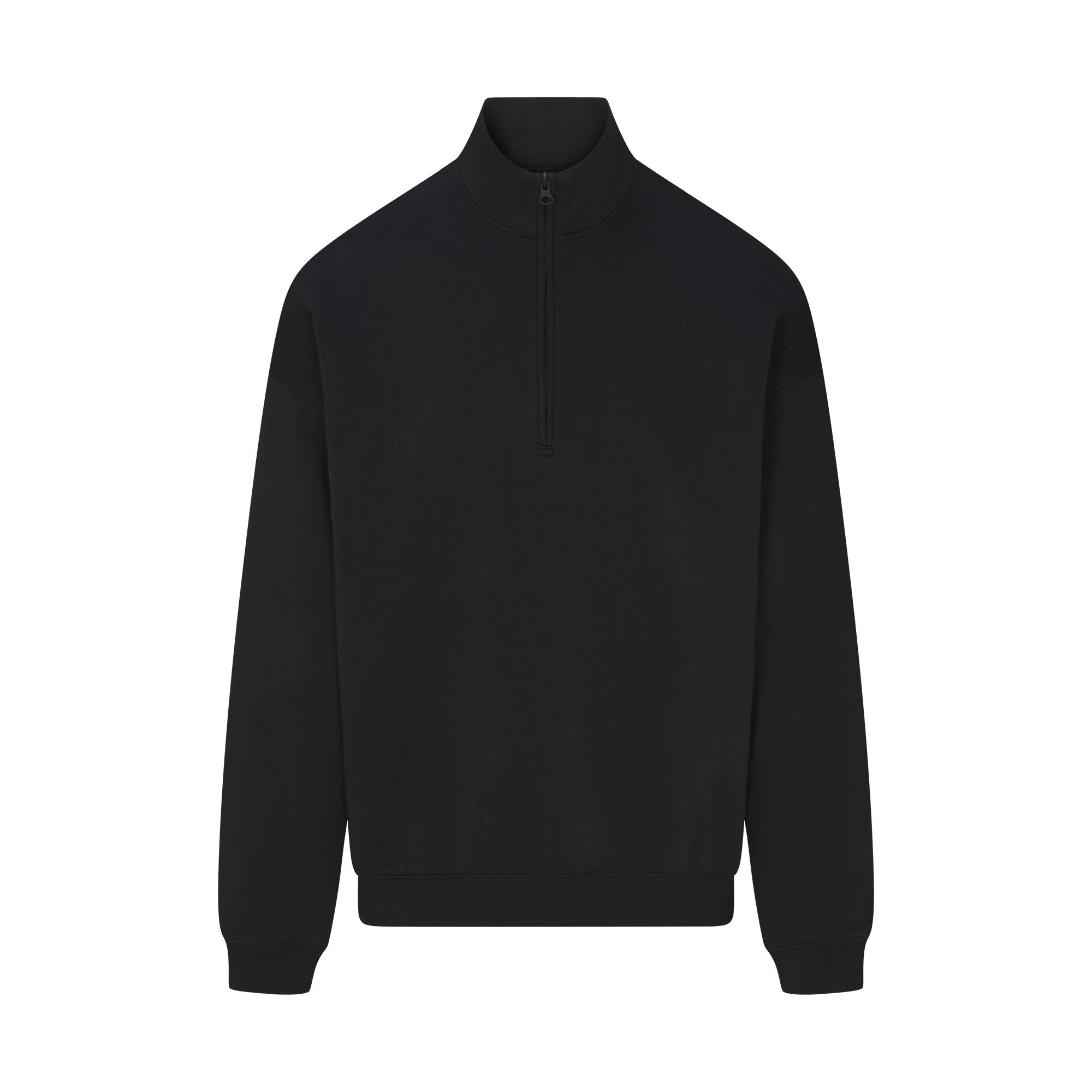 SKIMS FLEECE LOUNGE MENS RELAXED QUARTER ZIP | WASHED ONYX