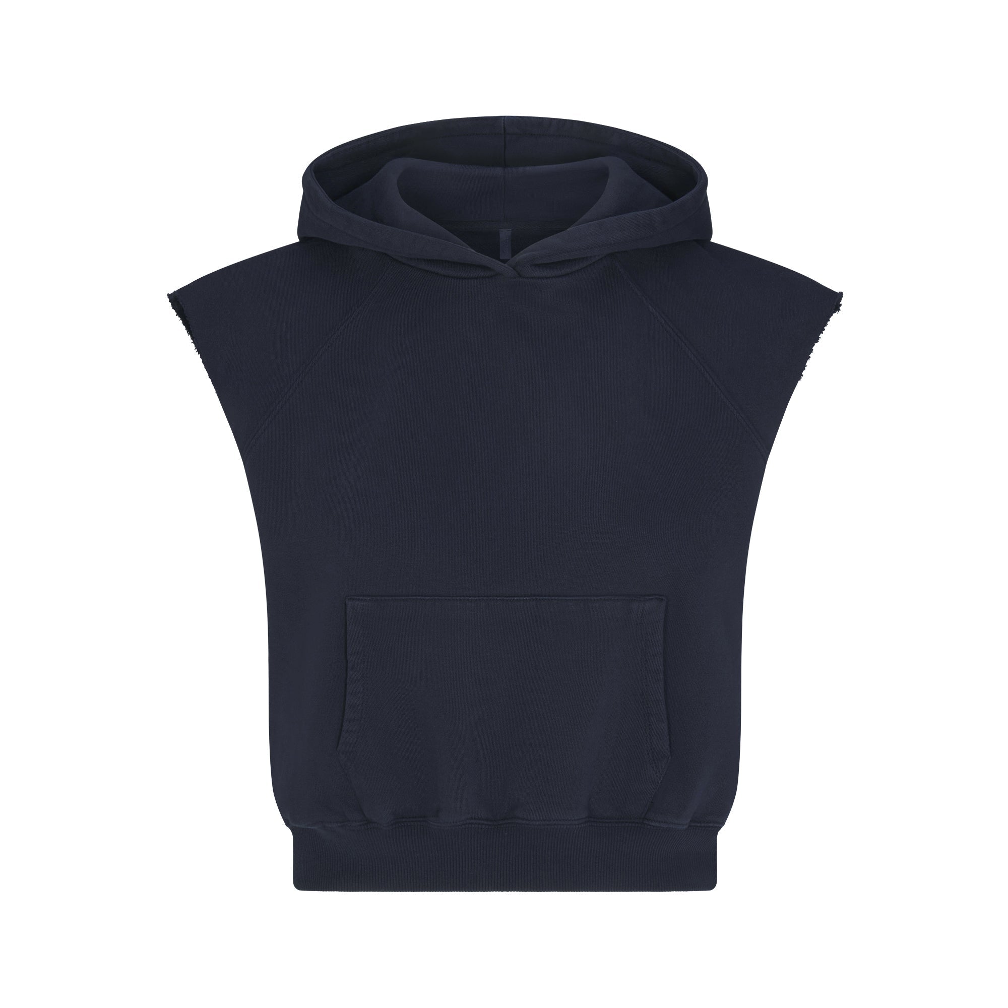 SKIMS BOYFRIEND FLEECE MUSCLE PULLOVER | NAVY