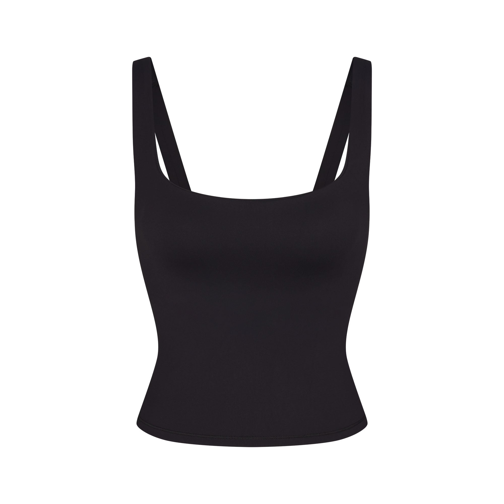 NikeSKIMS MATTE SQUARE NECK TANK | OBSIDIAN