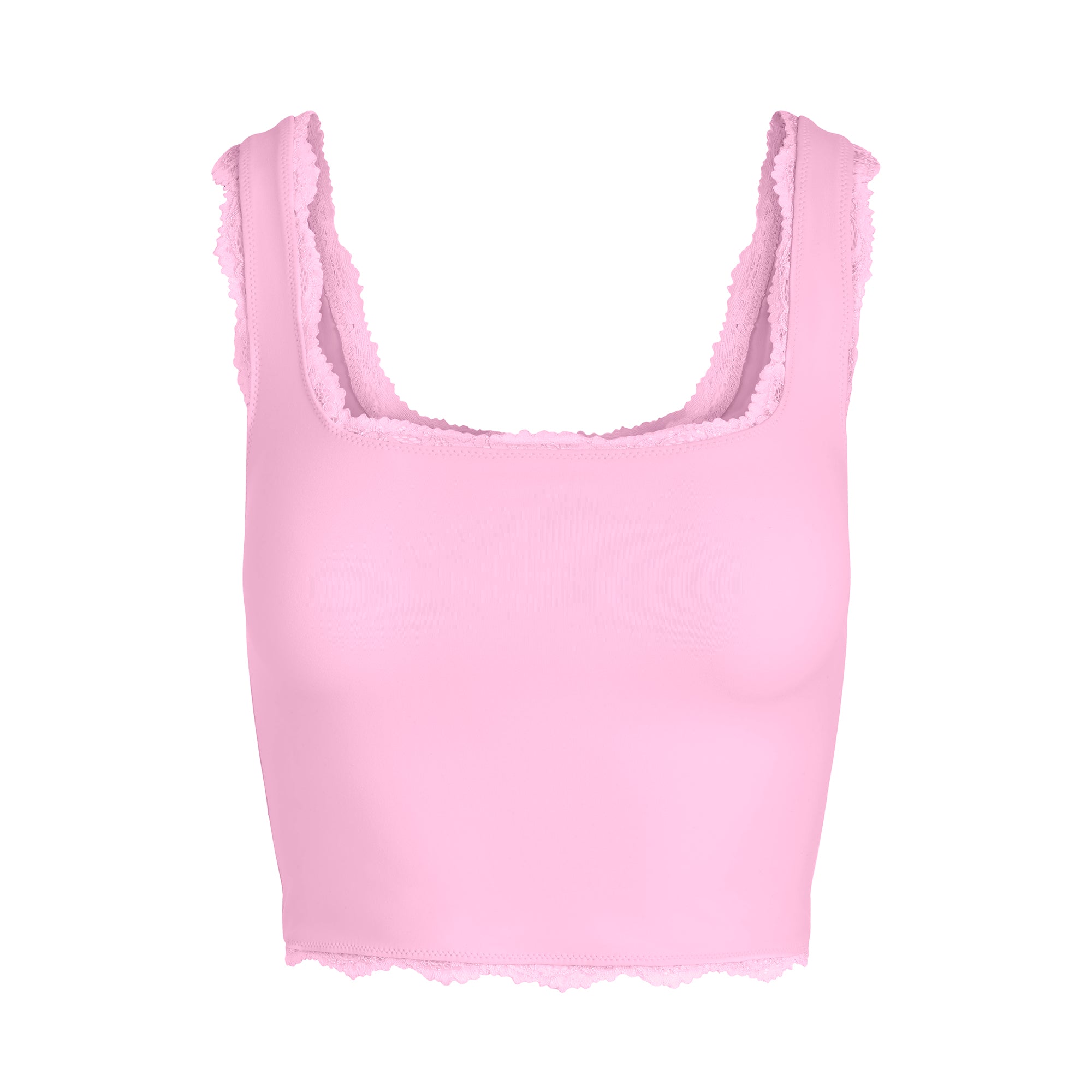 SKIMS FITS EVERYBODY LACE TANK | BUBBLE GUM TONAL