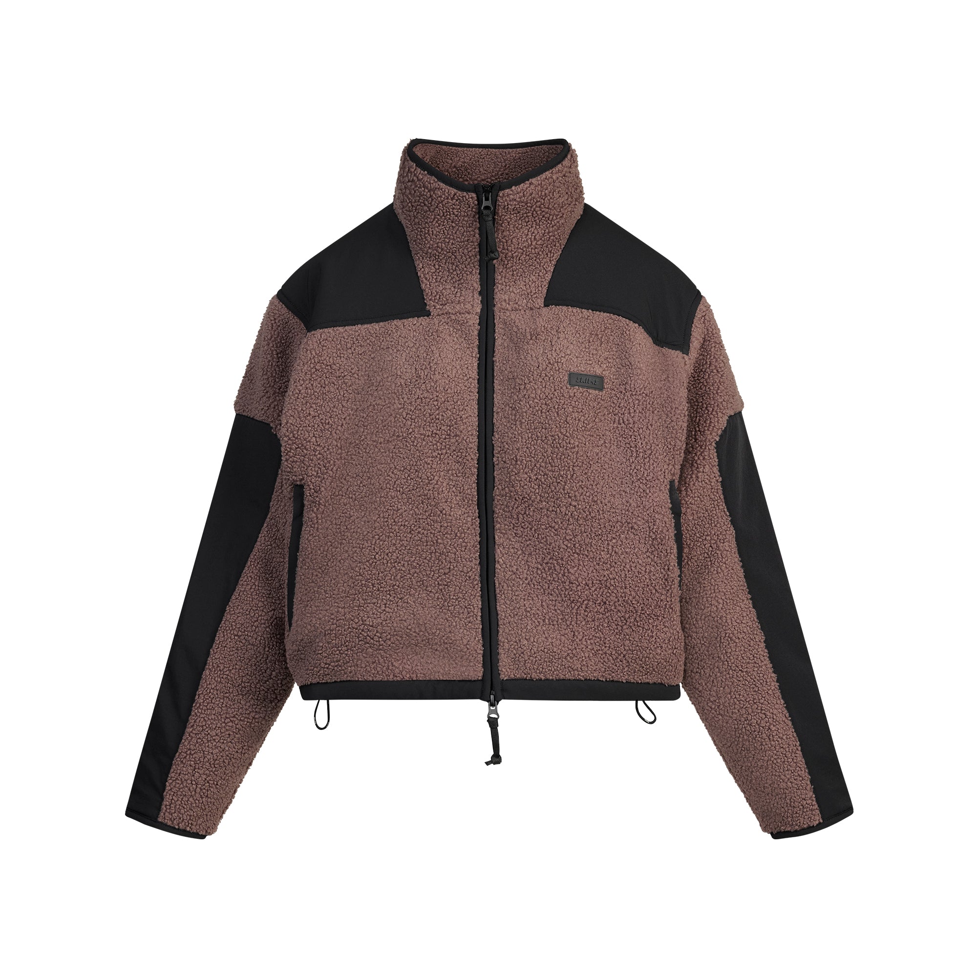 SKIMS TEDDY BOXY ZIP UP JACKET | UMBER
