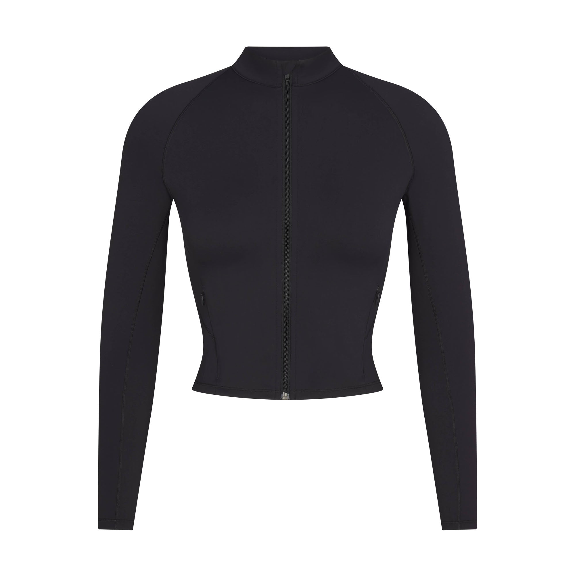 NikeSKIMS MATTE MOCK NECK FULL ZIP JACKET | OBSIDIAN