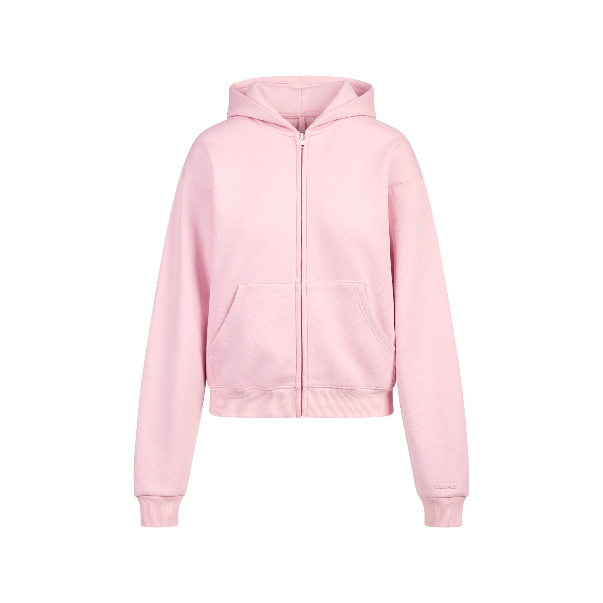 SKIMS COTTON FLEECE CLASSIC ZIP UP HOODIE | HALITE
