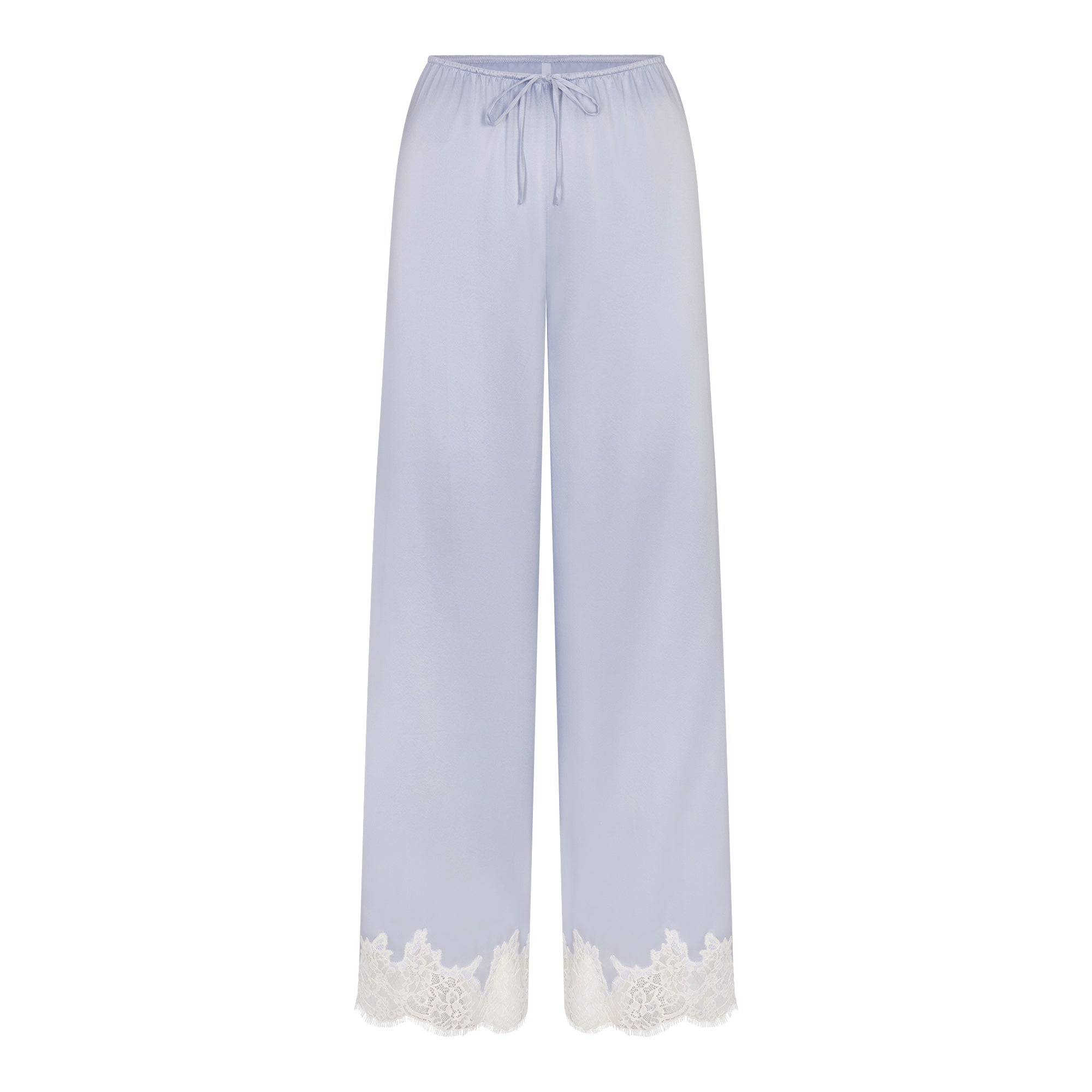 SKIMS SILK LACE STRAIGHT LEG PANT | PERIWINKLE CONTRAST