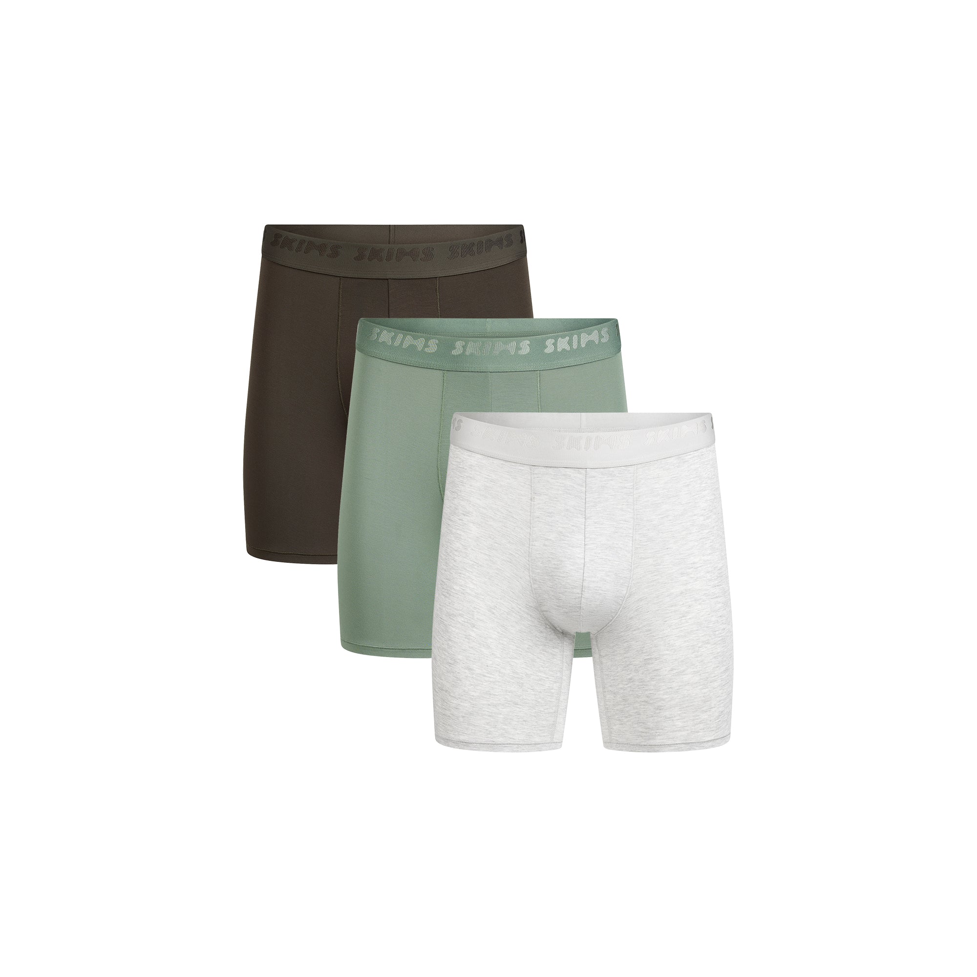SKIMS STRETCH MENS 5" BOXER BRIEF 3-PACK | LAUREL MULTI