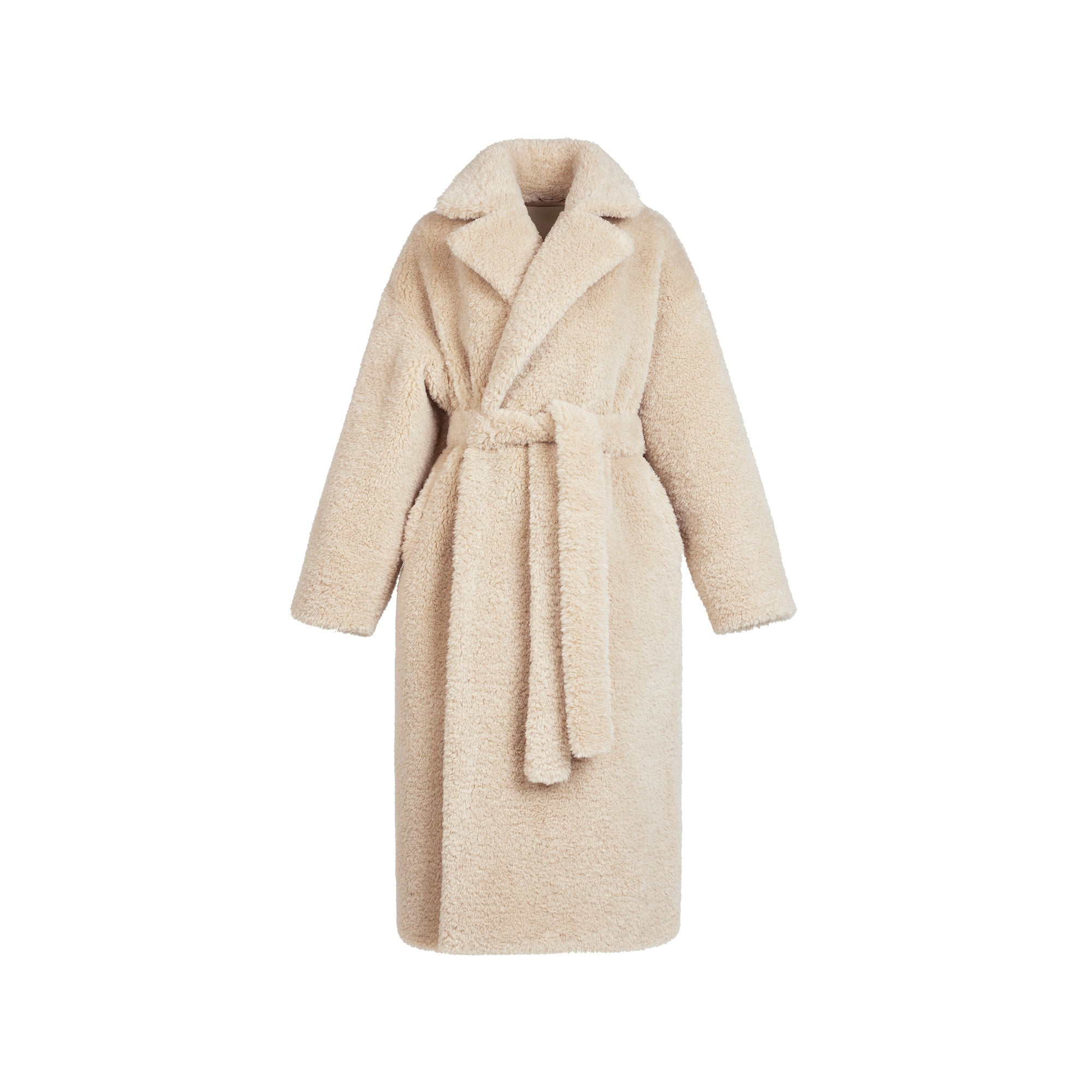 SKIMS FAUX FUR OVERBedenD LONG COAT | CHAMPAGNE